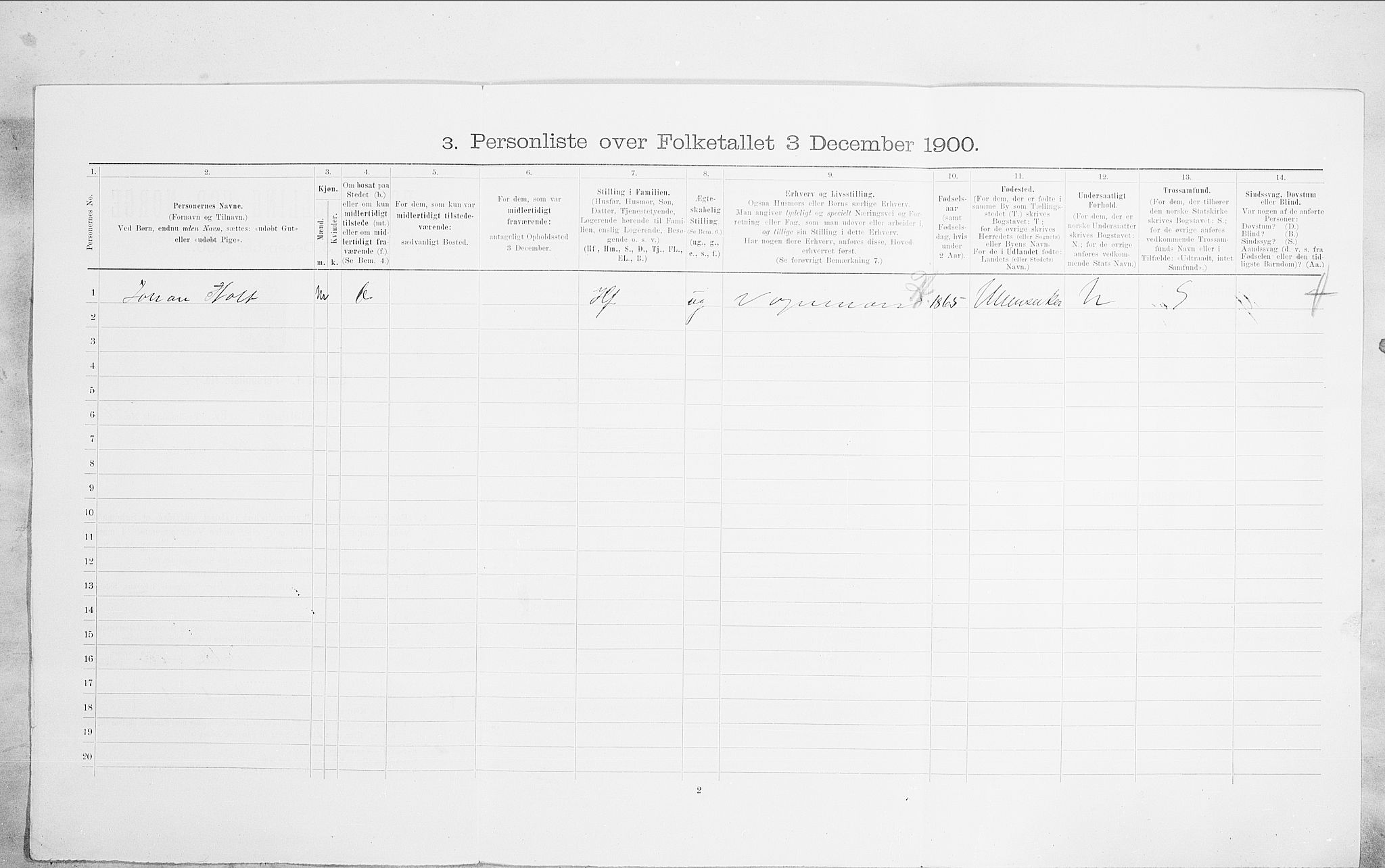 SAO, 1900 census for Kristiania, 1900, p. 90905