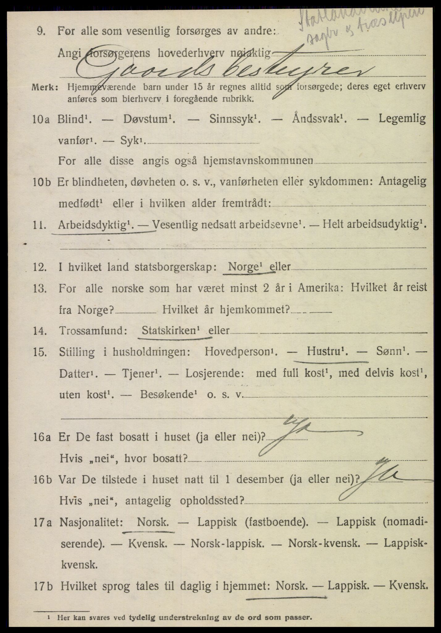 SAT, 1920 census for Otterøy, 1920, p. 1368