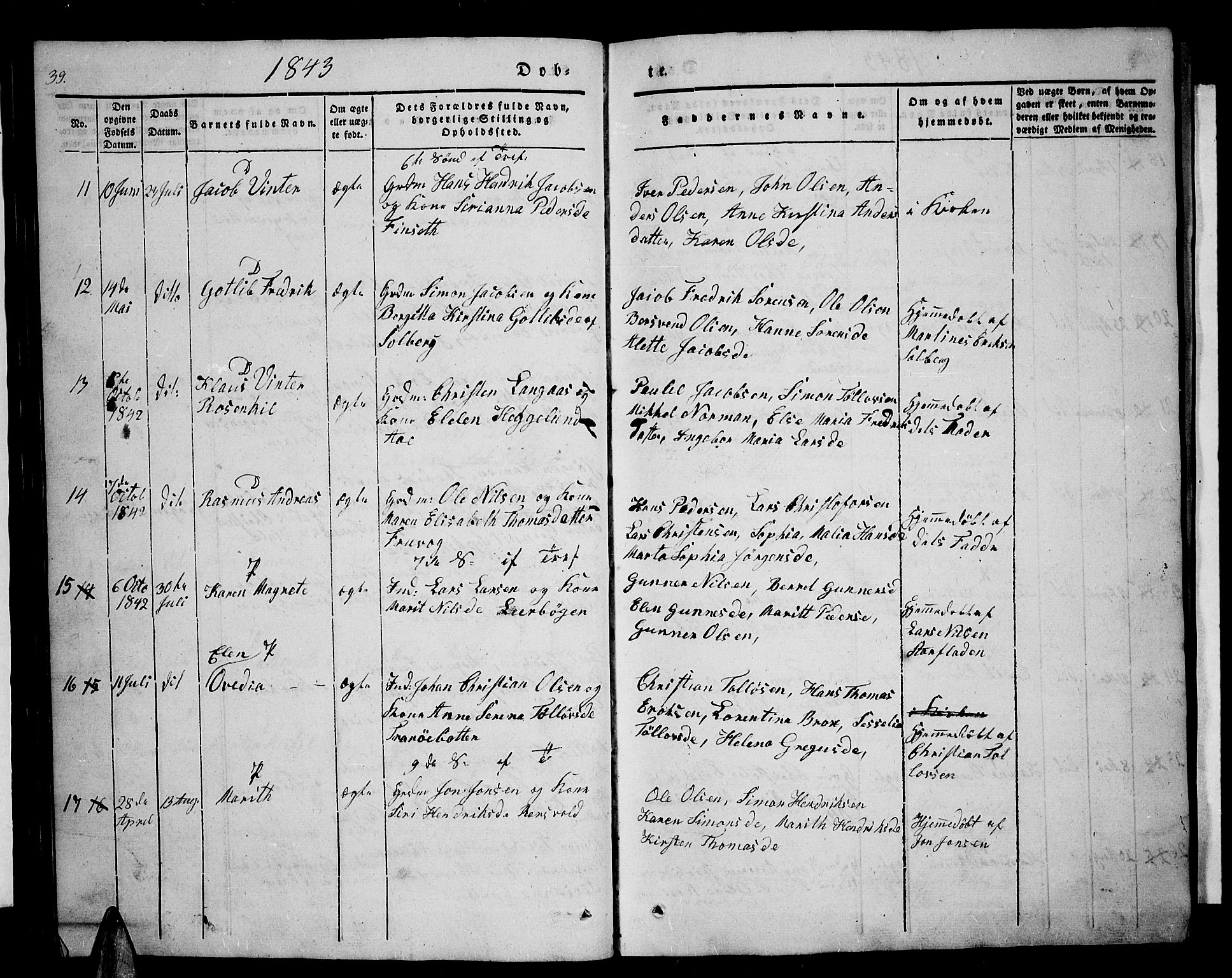 Tranøy sokneprestkontor, AV/SATØ-S-1313/I/Ia/Iab/L0001klokker: Parish register (copy) no. 1, 1835-1853, p. 39