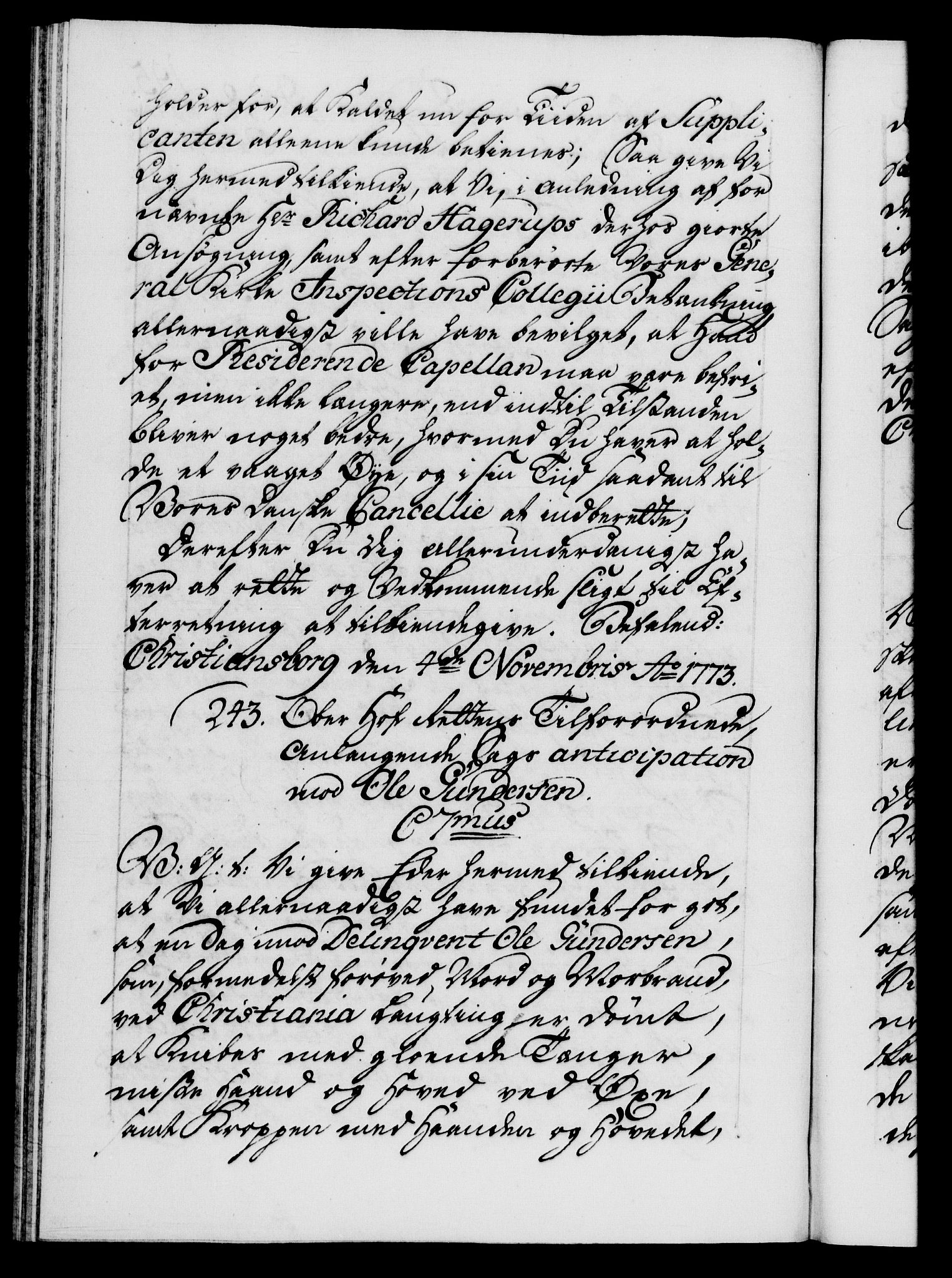 Danske Kanselli 1572-1799, AV/RA-EA-3023/F/Fc/Fca/Fcab/L0041: Norske tegnelser, 1773-1776, p. 195b