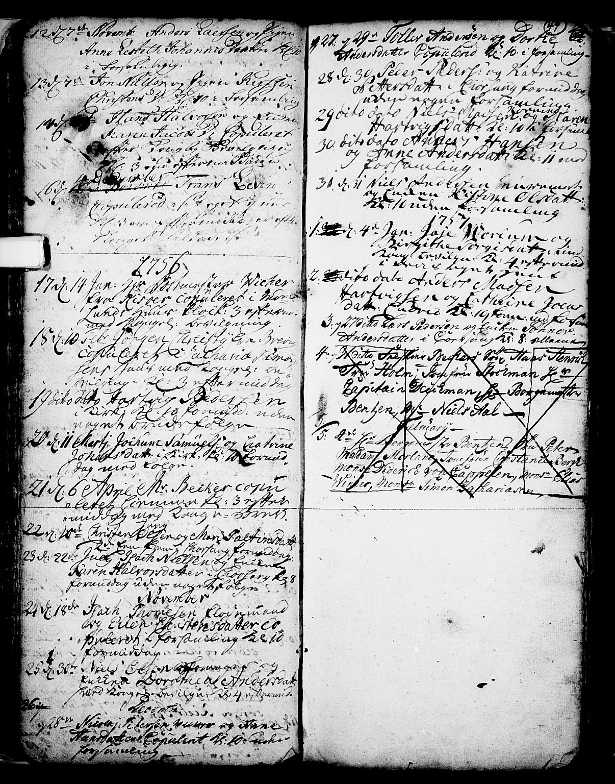 Skien kirkebøker, SAKO/A-302/F/Fa/L0002: Parish register (official) no. 2, 1716-1757, p. 49