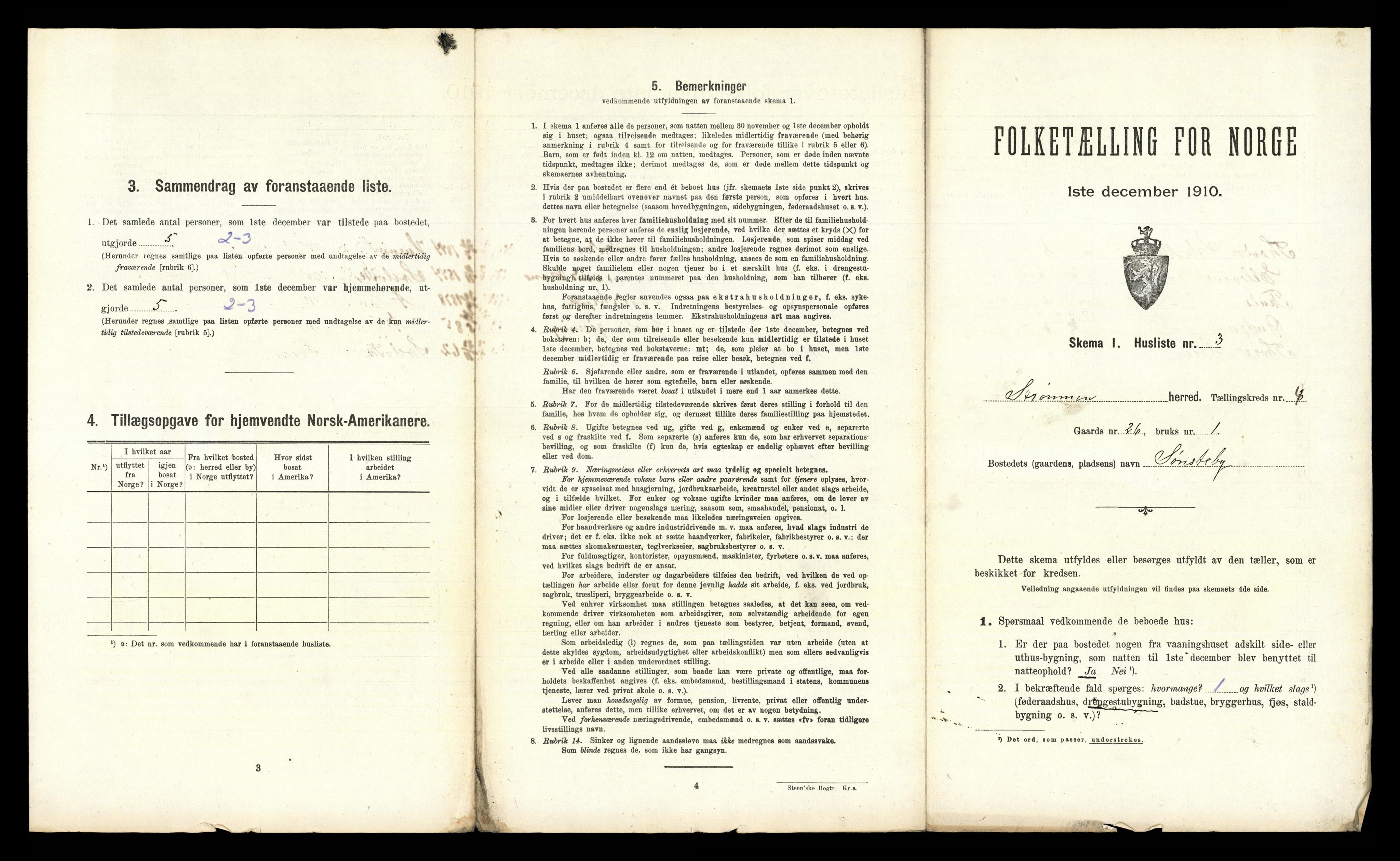 RA, 1910 census for Strømm, 1910, p. 376