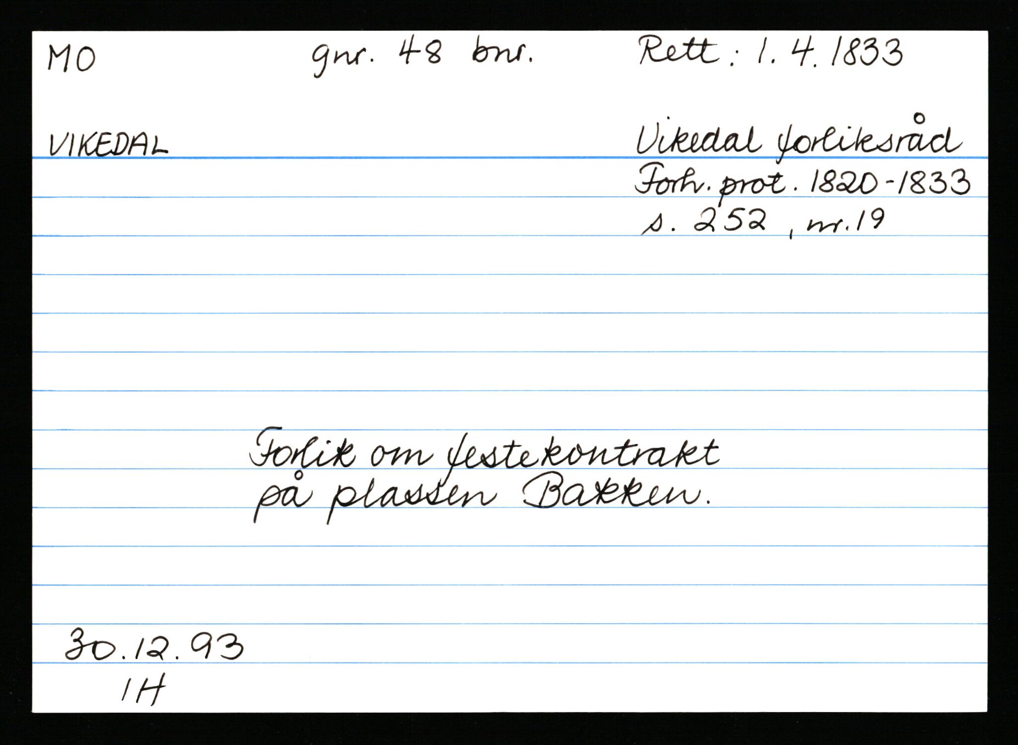 Statsarkivet i Stavanger, AV/SAST-A-101971/03/Y/Ym/L0039: Åstedskort sortert etter gårdsnavn: Mo - Myglebostad, 1600-1950, p. 32