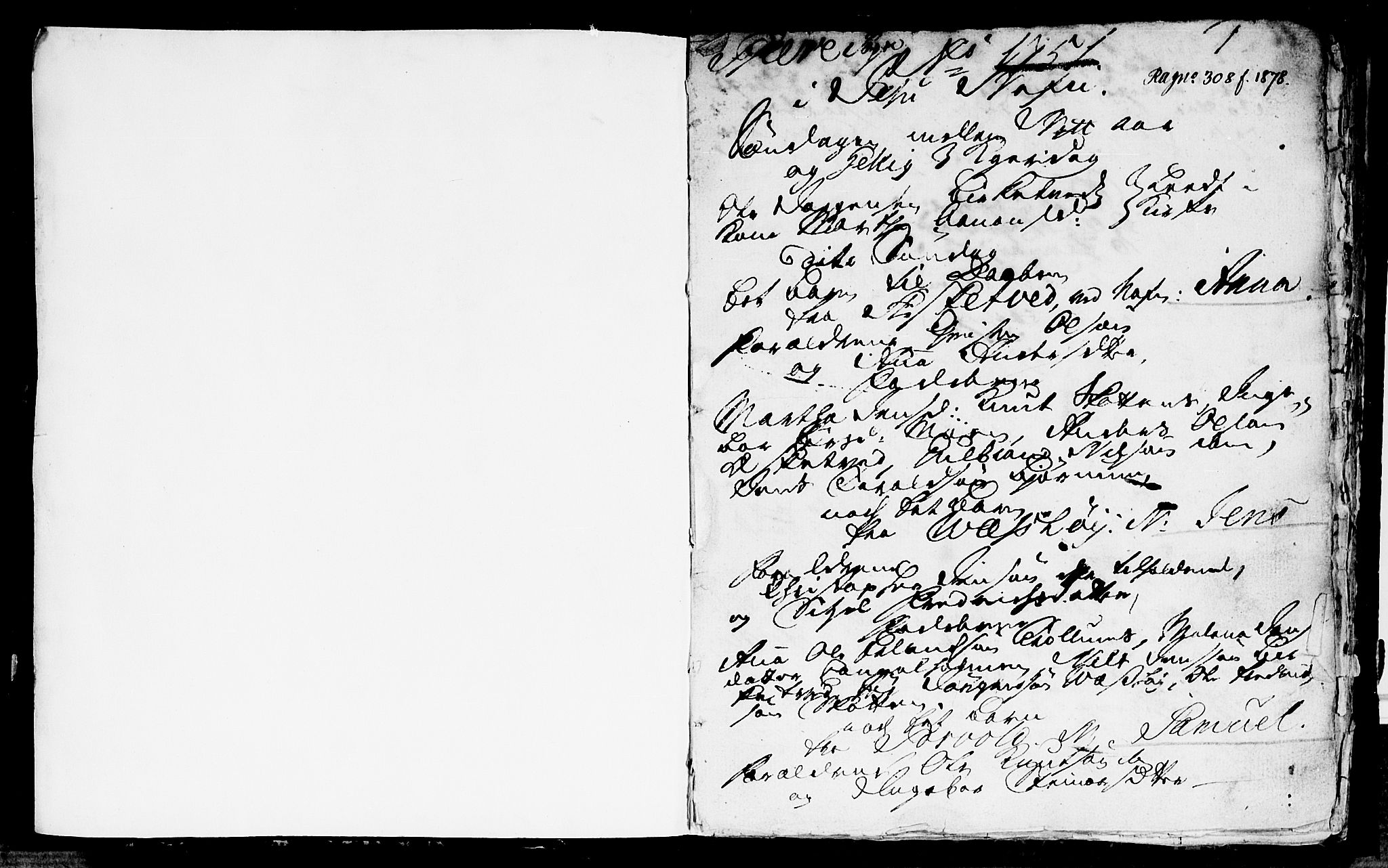 Fjære sokneprestkontor, SAK/1111-0011/F/Fb/L0002: Parish register (copy) no. B 2, 1751-1756, p. 0-1