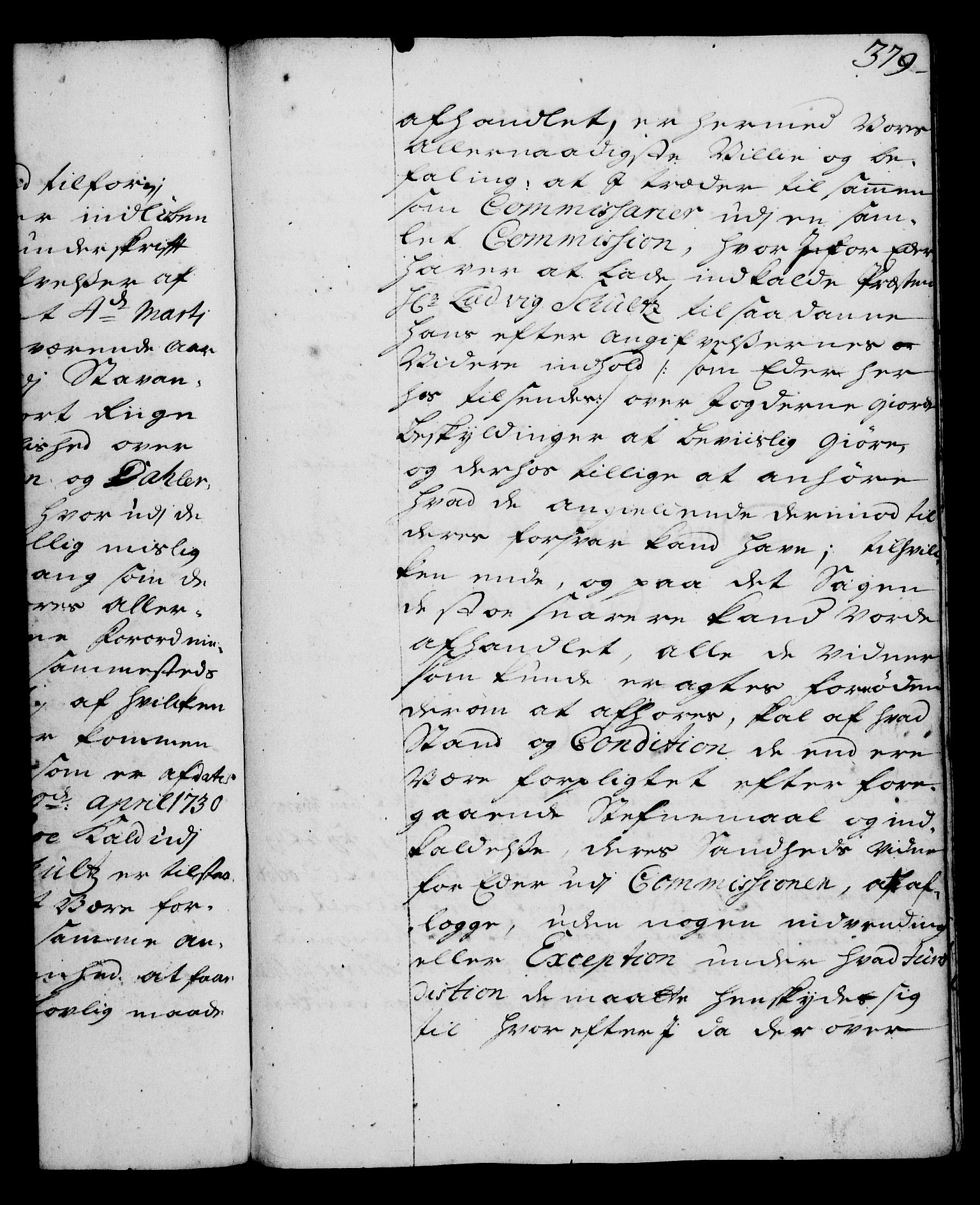 Rentekammeret, Kammerkanselliet, RA/EA-3111/G/Gg/Gga/L0003: Norsk ekspedisjonsprotokoll med register (merket RK 53.3), 1727-1734, p. 379