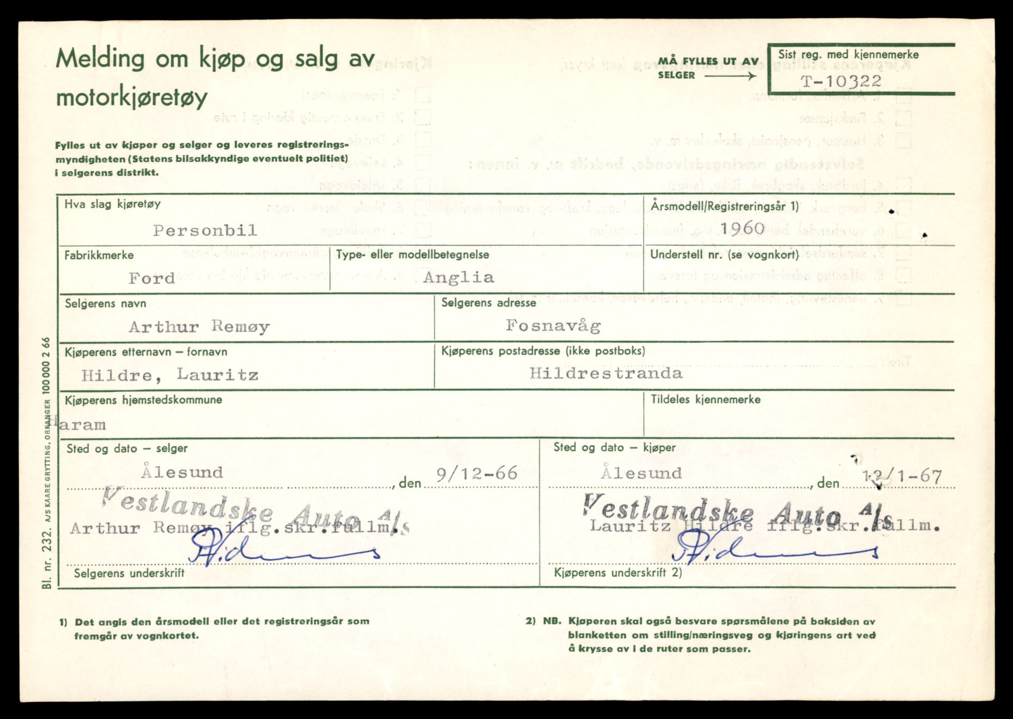 Møre og Romsdal vegkontor - Ålesund trafikkstasjon, AV/SAT-A-4099/F/Fe/L0019: Registreringskort for kjøretøy T 10228 - T 10350, 1927-1998, p. 2339