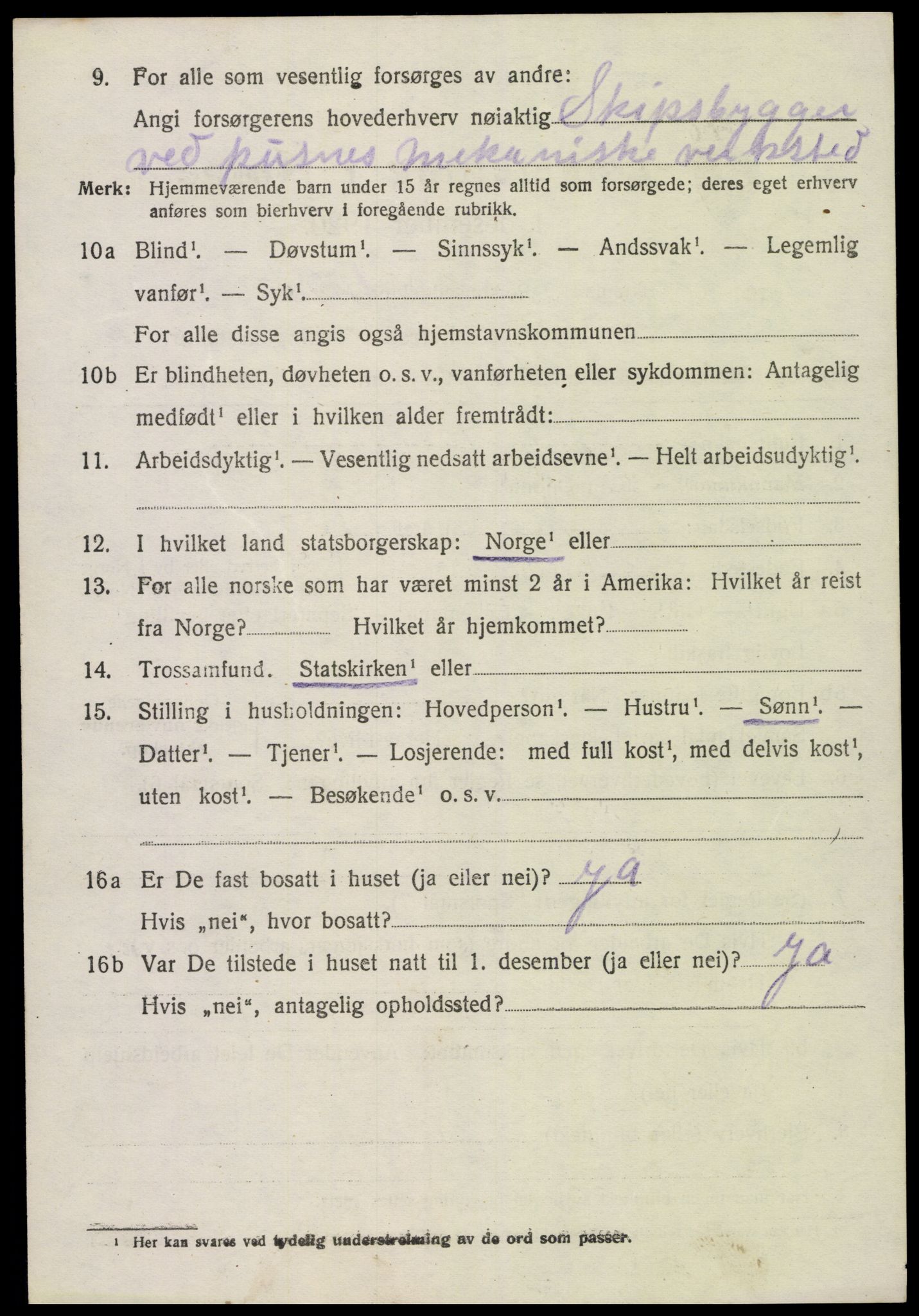 SAK, 1920 census for Stokken, 1920, p. 1901