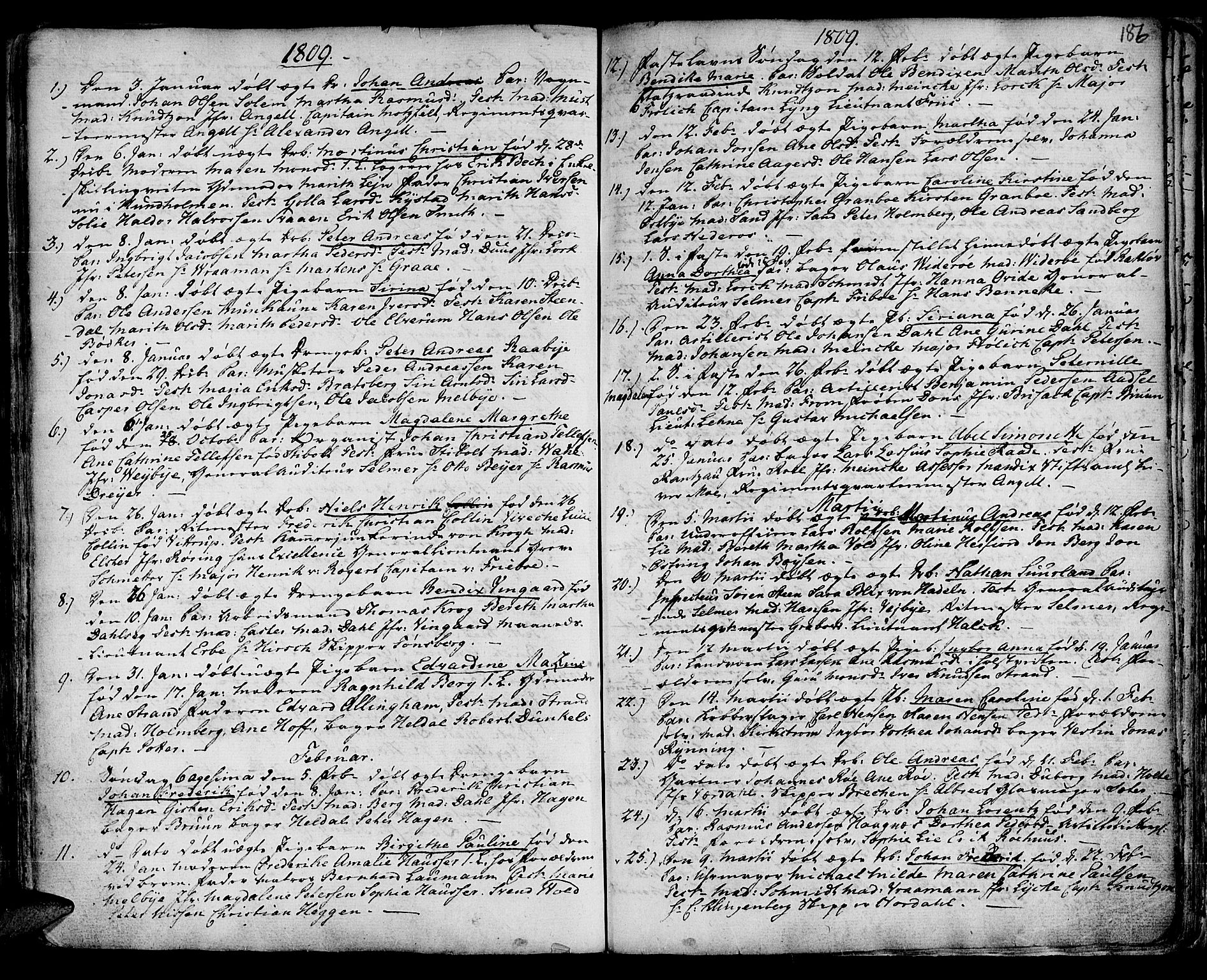 Ministerialprotokoller, klokkerbøker og fødselsregistre - Sør-Trøndelag, SAT/A-1456/601/L0039: Parish register (official) no. 601A07, 1770-1819, p. 186