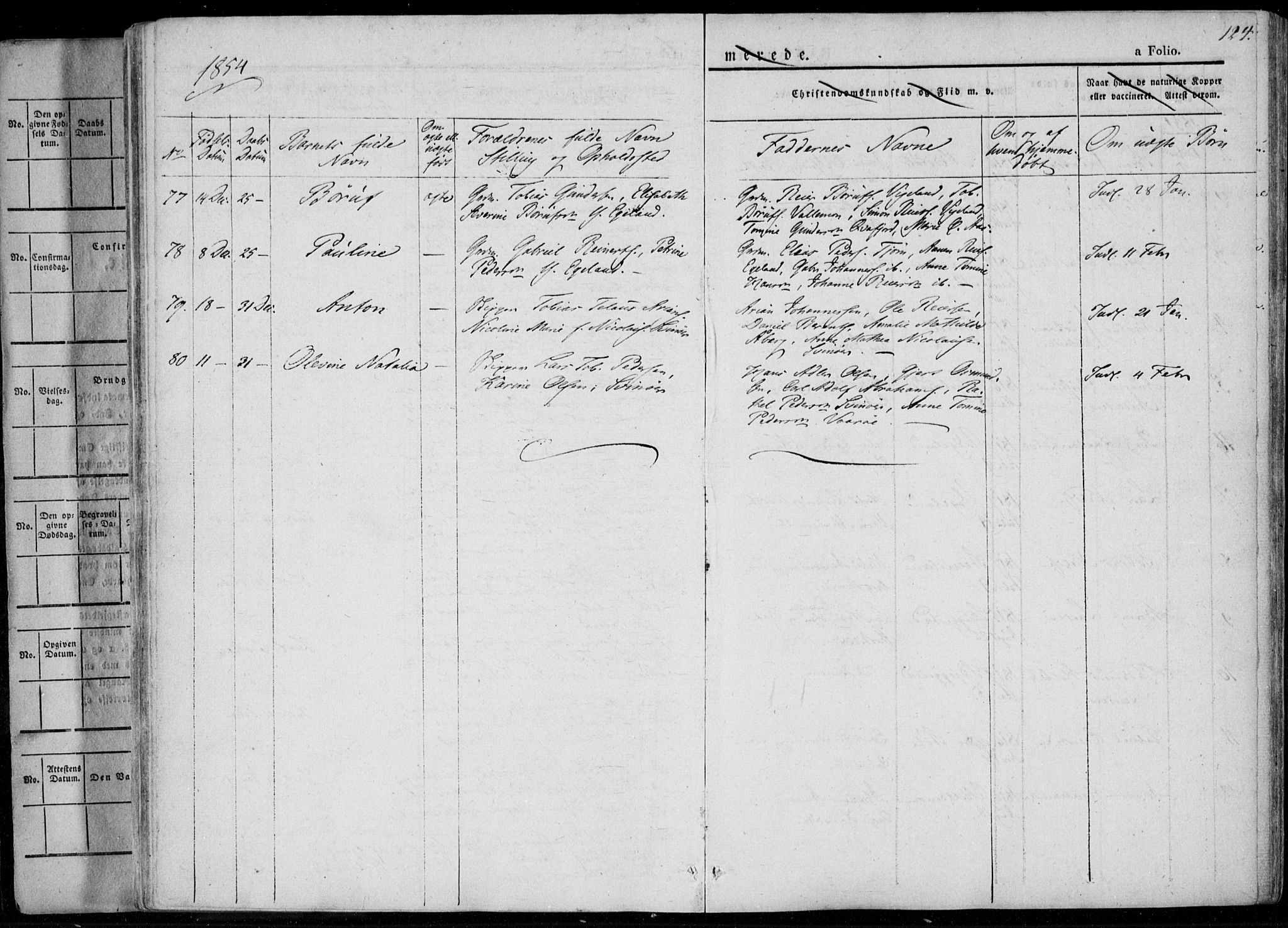 Sør-Audnedal sokneprestkontor, AV/SAK-1111-0039/F/Fa/Fab/L0006: Parish register (official) no. A 6, 1829-1855, p. 124