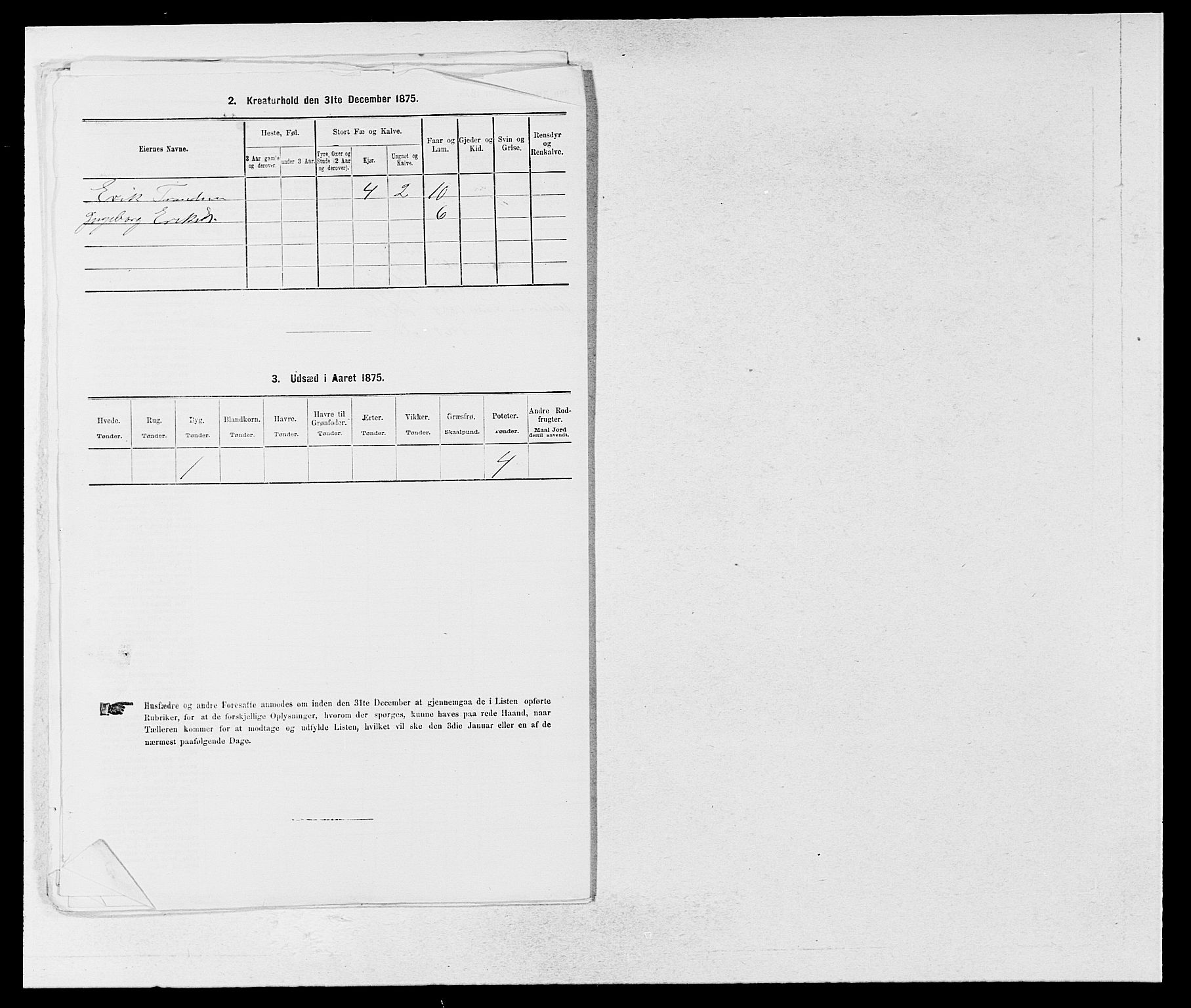 SAB, 1875 census for 1425P Hafslo, 1875, p. 272