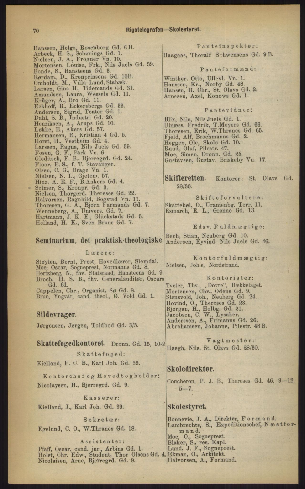 Kristiania/Oslo adressebok, PUBL/-, 1903, p. 70