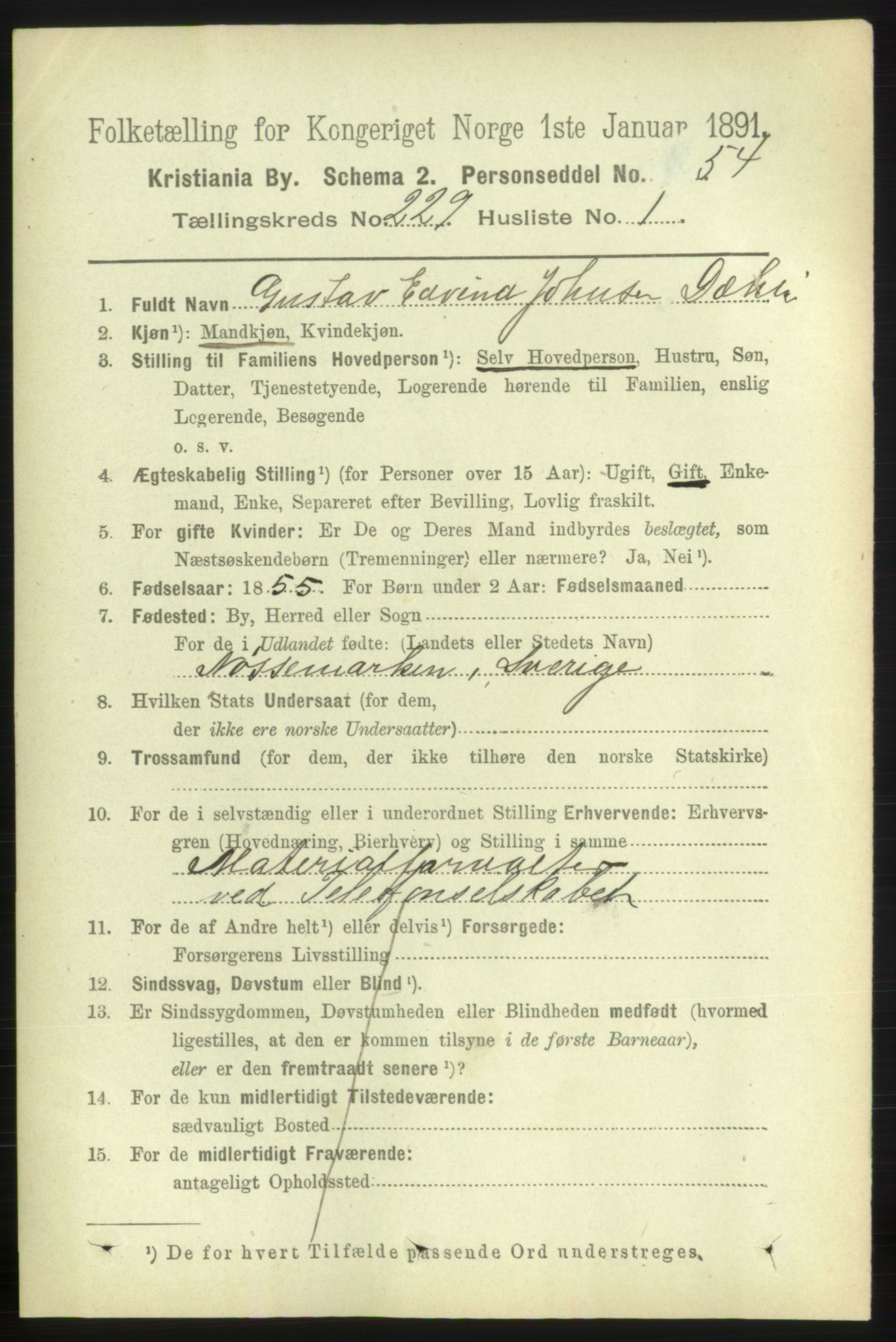 RA, 1891 census for 0301 Kristiania, 1891, p. 140448
