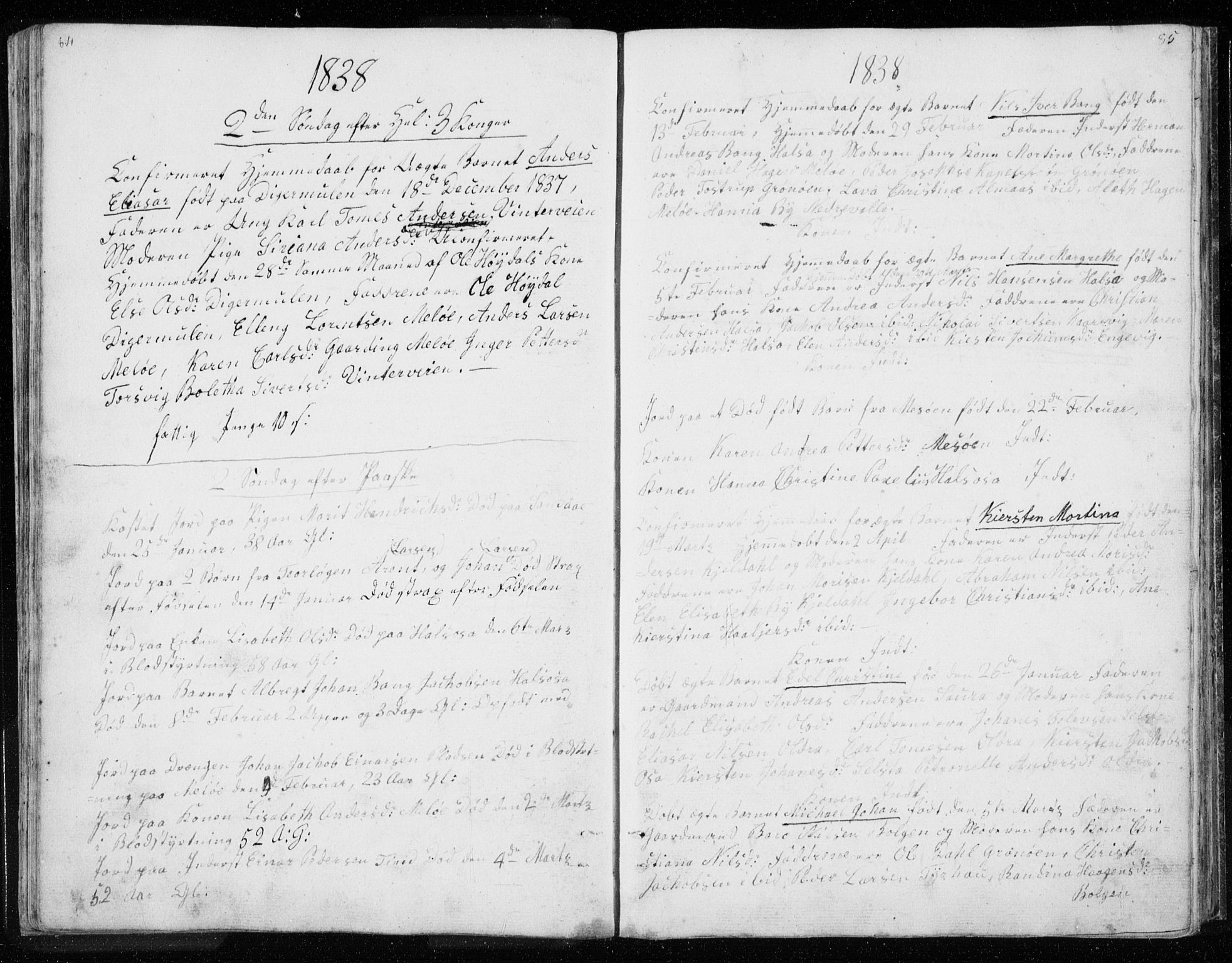 Ministerialprotokoller, klokkerbøker og fødselsregistre - Nordland, AV/SAT-A-1459/843/L0632: Parish register (copy) no. 843C01, 1833-1853, p. 84-85