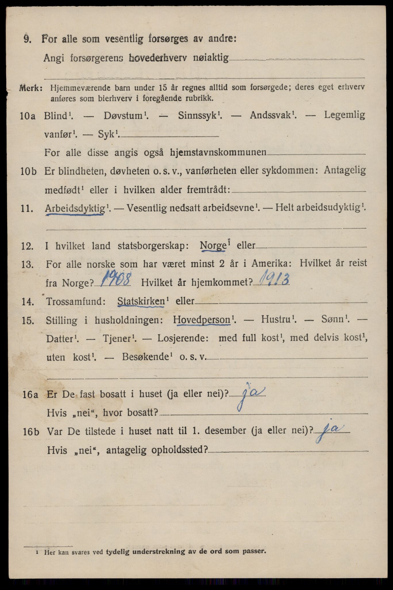 SAST, 1920 census for Eigersund, 1920, p. 4226
