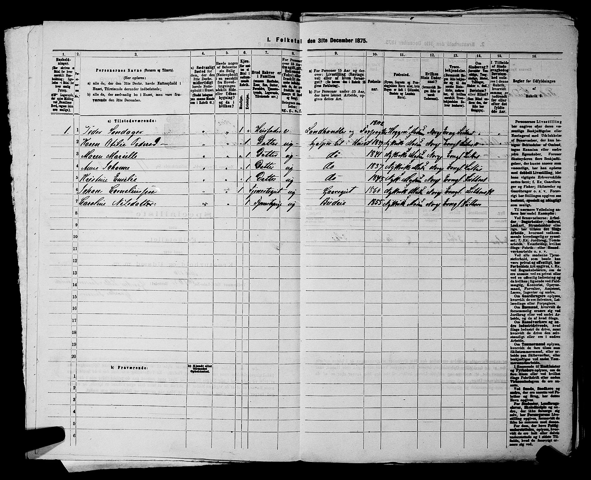 SAKO, 1875 census for 0623P Modum, 1875, p. 2173