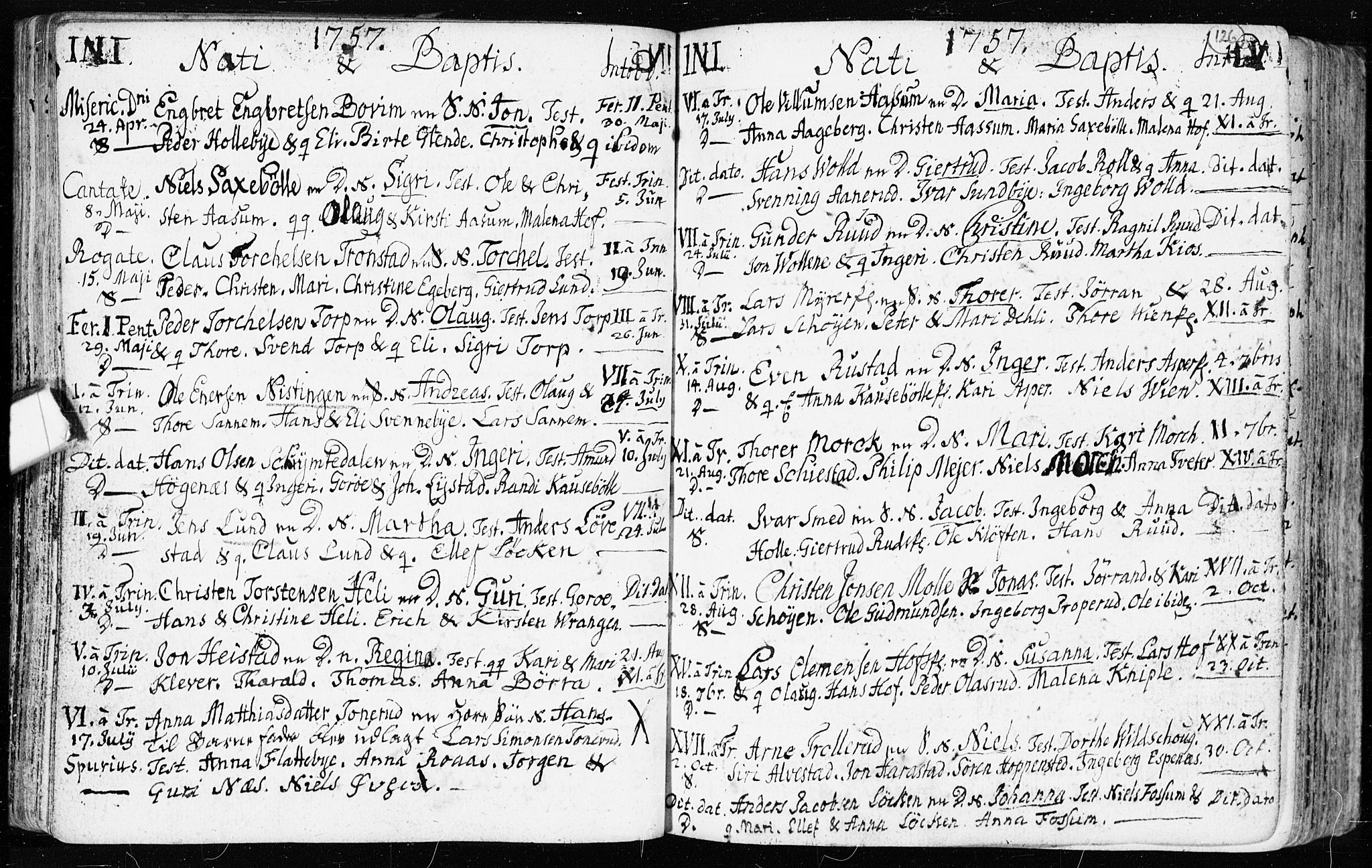 Spydeberg prestekontor Kirkebøker, AV/SAO-A-10924/F/Fa/L0002: Parish register (official) no. I 2, 1739-1780, p. 126