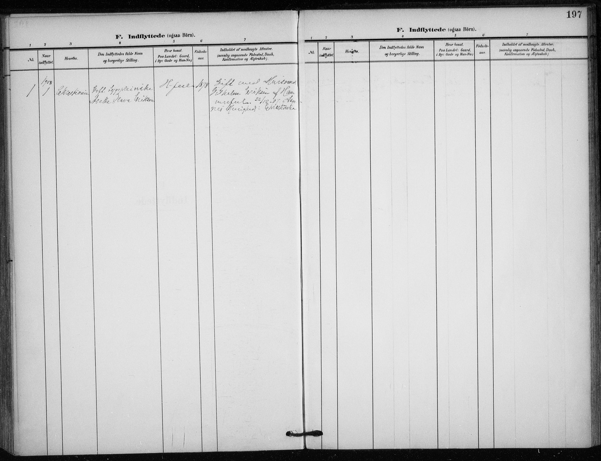 Hammerfest sokneprestkontor, SATØ/S-1347/H/Ha/L0014.kirke: Parish register (official) no. 14, 1906-1916, p. 197