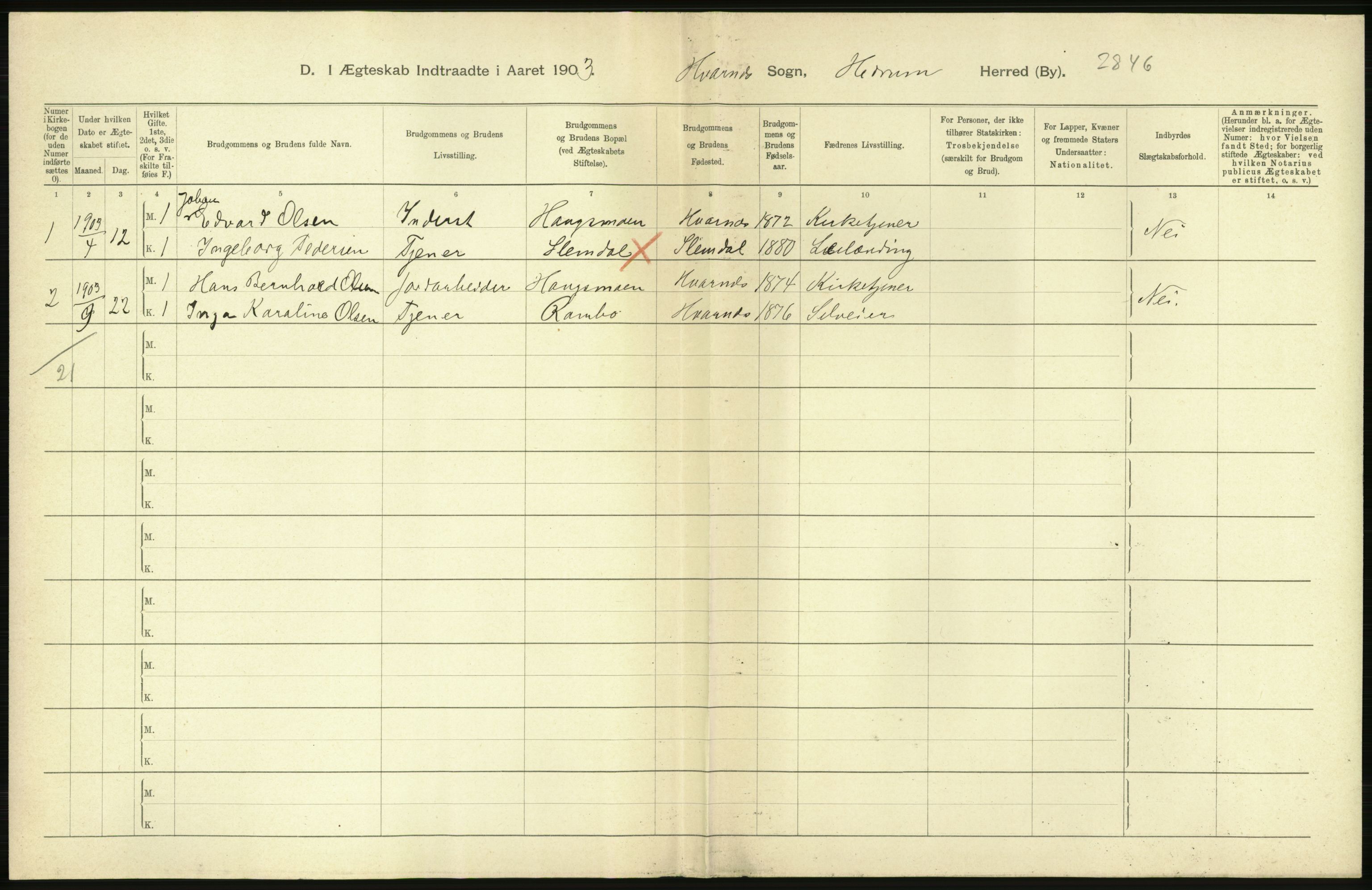 Statistisk sentralbyrå, Sosiodemografiske emner, Befolkning, RA/S-2228/D/Df/Dfa/Dfaa/L0008: Jarlsberg og Larvik amt: Fødte, gifte, døde, 1903, p. 370