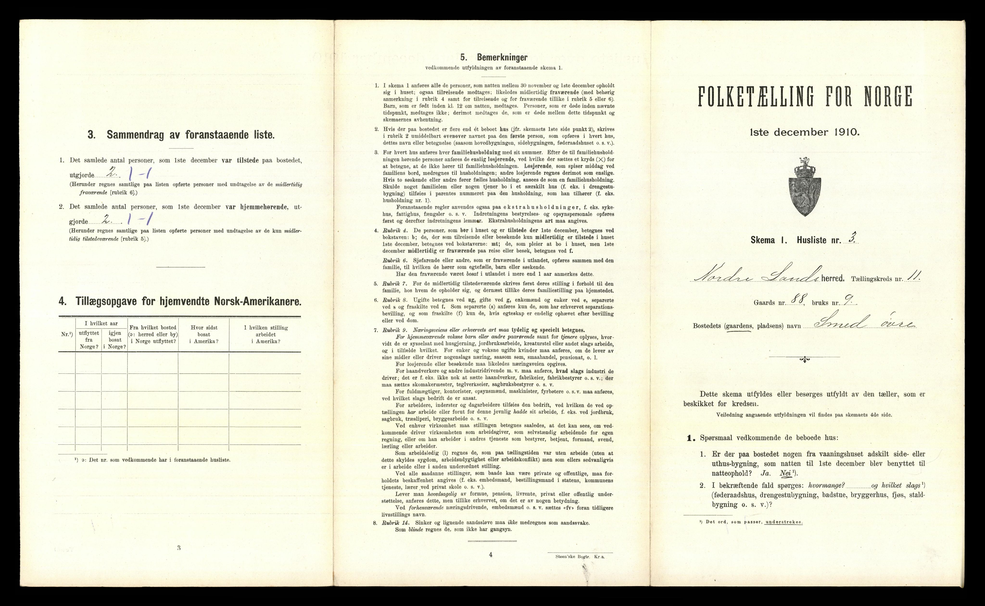 RA, 1910 census for Nordre Land, 1910, p. 1111