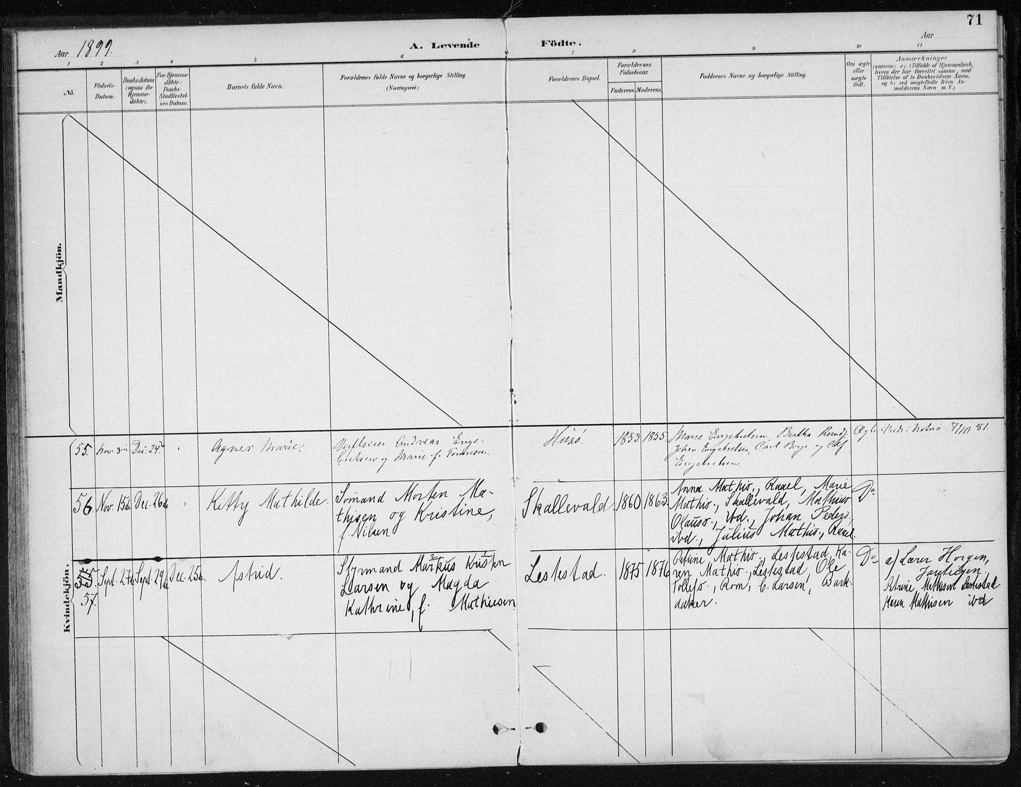 Sem kirkebøker, AV/SAKO-A-5/F/Fb/L0005: Parish register (official) no. II 5, 1892-1904, p. 71