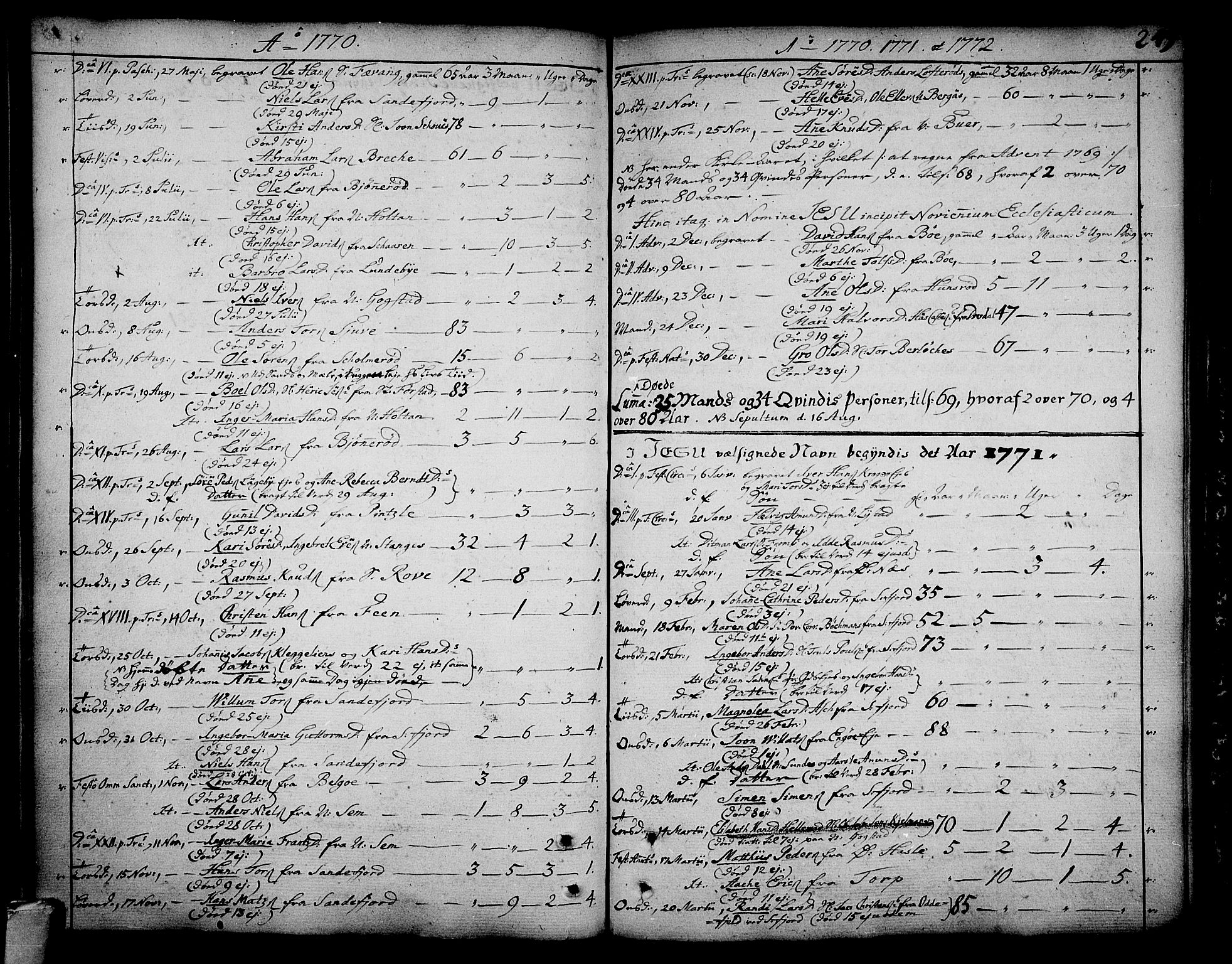 Sandar kirkebøker, AV/SAKO-A-243/F/Fa/L0002: Parish register (official) no. 2, 1733-1788, p. 249