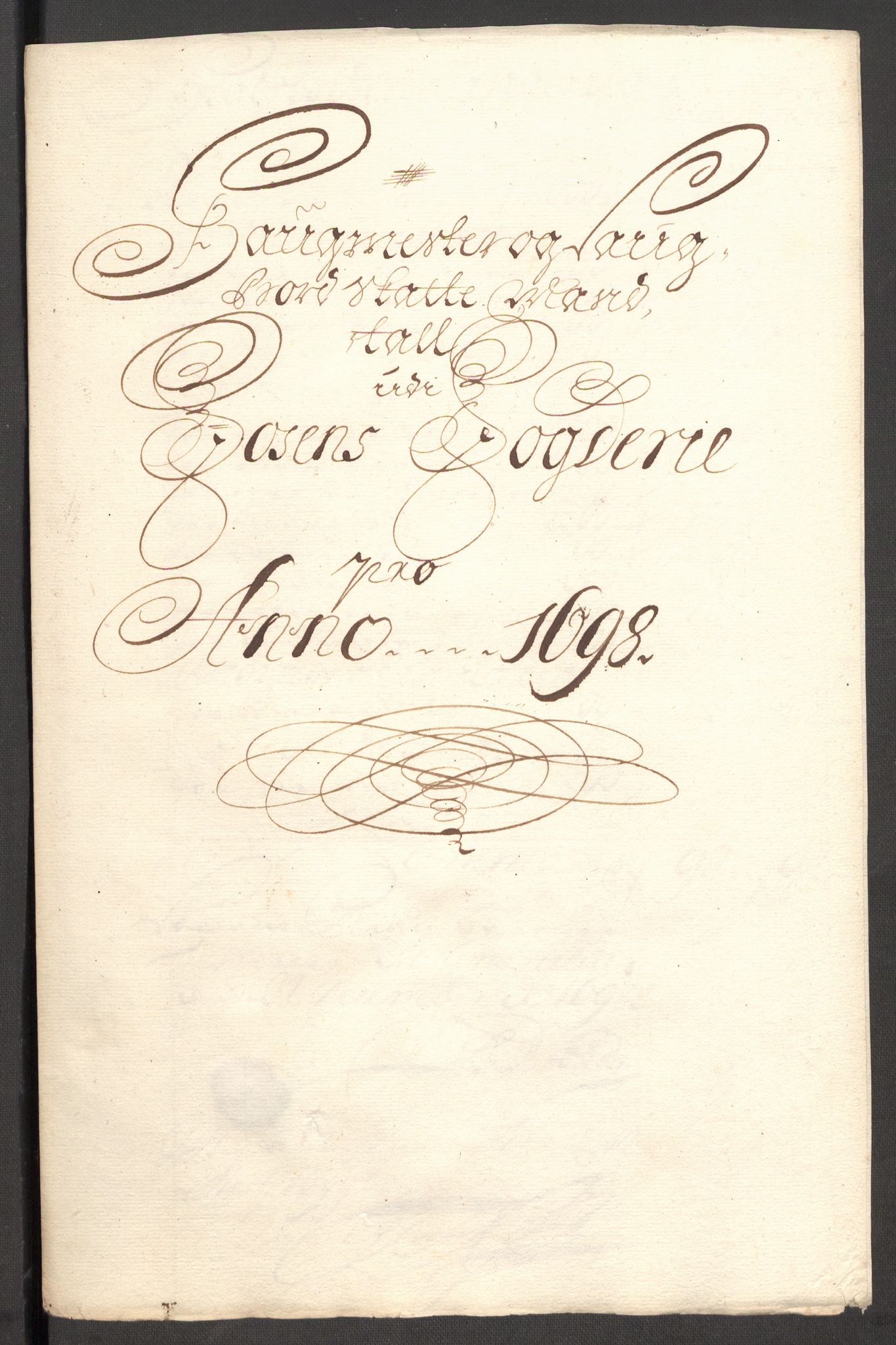 Rentekammeret inntil 1814, Reviderte regnskaper, Fogderegnskap, RA/EA-4092/R57/L3853: Fogderegnskap Fosen, 1698-1699, p. 154