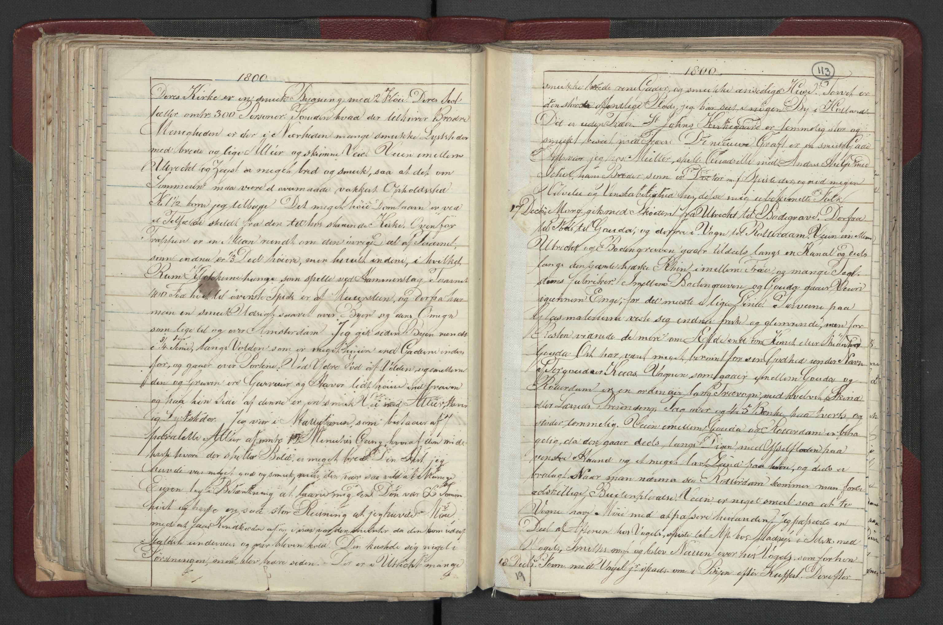 Meltzer, Fredrik, AV/RA-PA-0028/F/L0001: Dagbok for årene 1796-1808, 1811, 1817, 1796-1817, p. 112b-113a