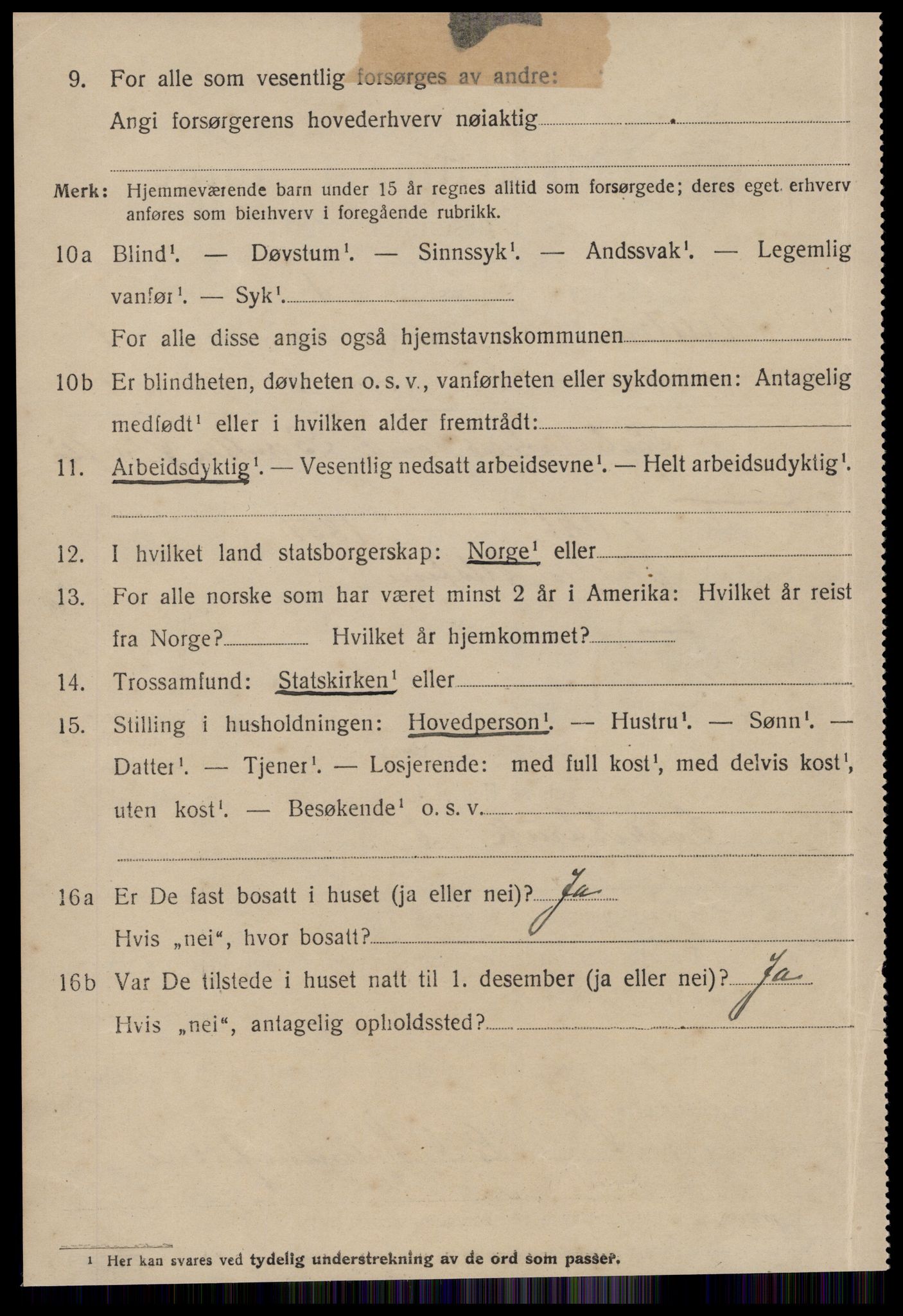 SAT, 1920 census for Ulstein, 1920, p. 695