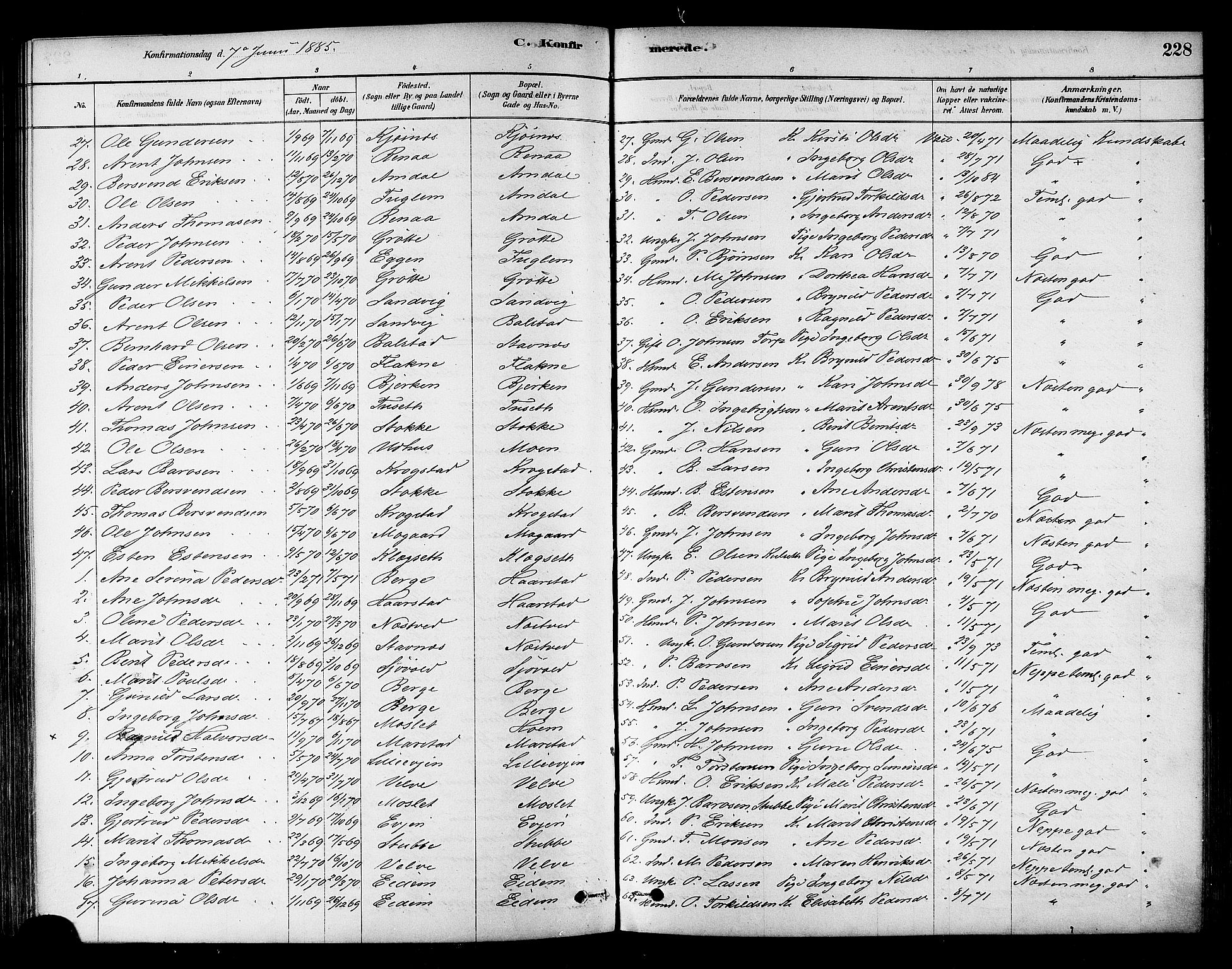 Ministerialprotokoller, klokkerbøker og fødselsregistre - Sør-Trøndelag, SAT/A-1456/695/L1148: Parish register (official) no. 695A08, 1878-1891, p. 228