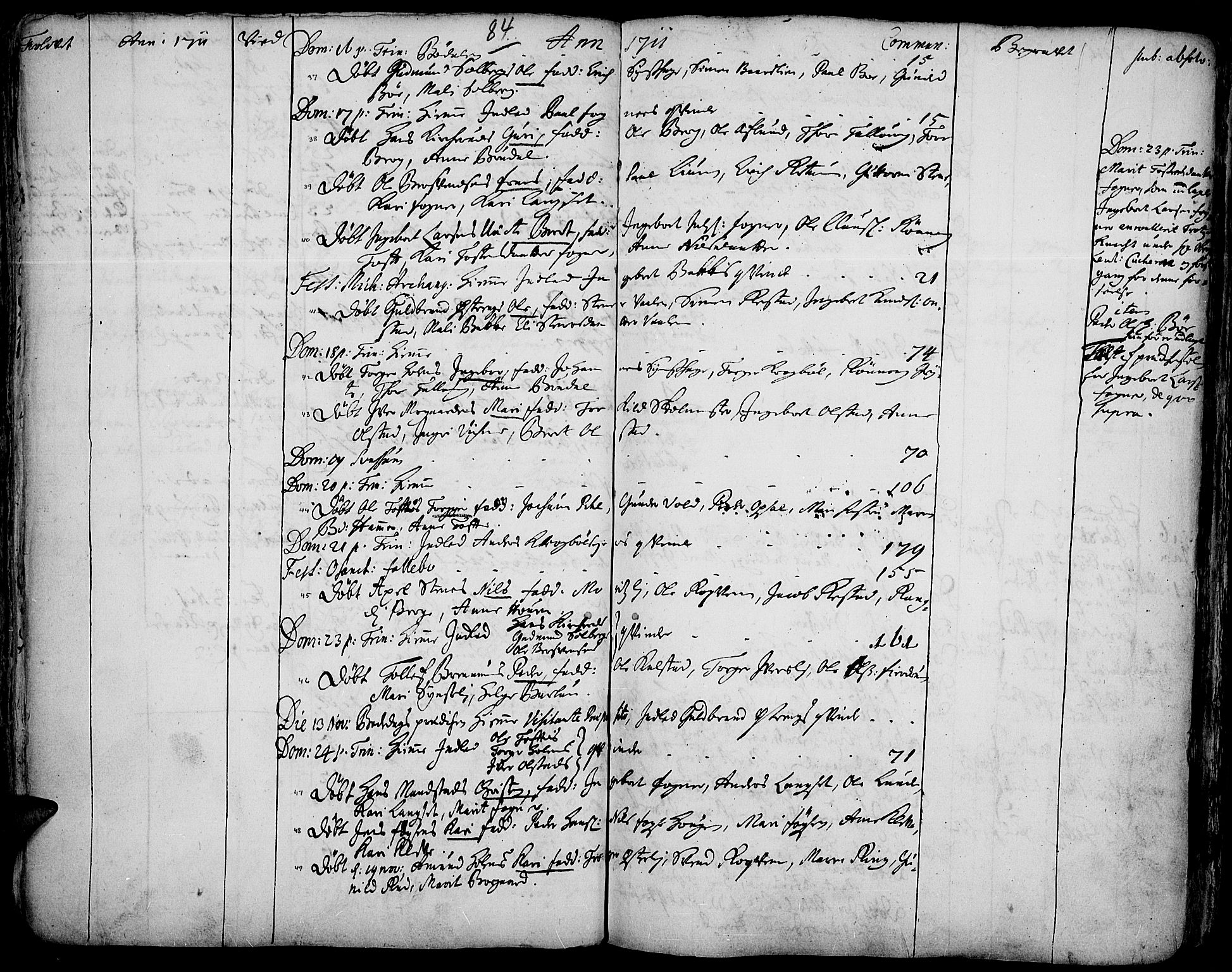 Gausdal prestekontor, AV/SAH-PREST-090/H/Ha/Haa/L0001: Parish register (official) no. 1, 1693-1728, p. 84