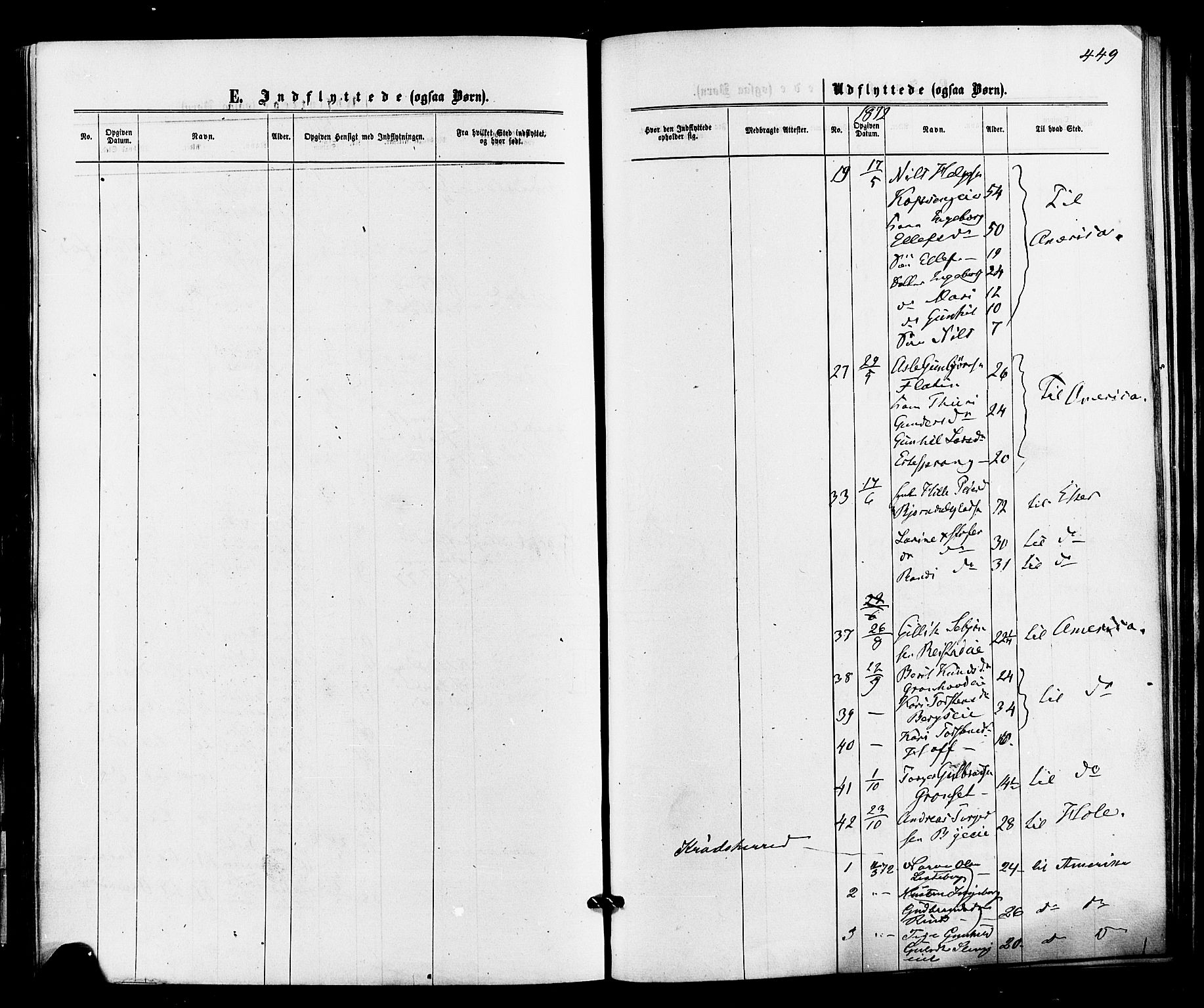 Sigdal kirkebøker, SAKO/A-245/F/Fa/L0010: Parish register (official) no. I 10 /1, 1872-1878, p. 449