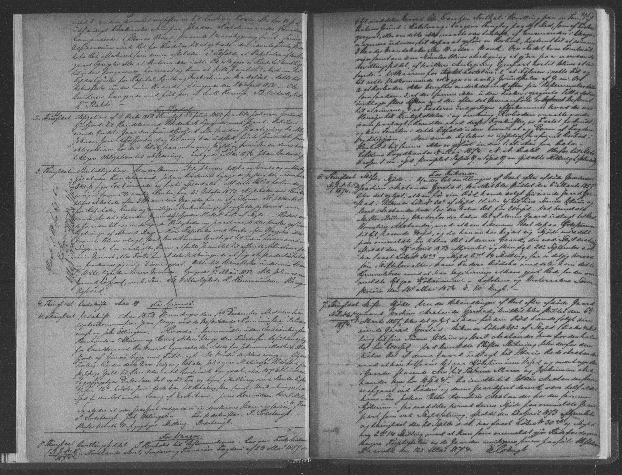 Vesterålen sorenskriveri, SAT/A-4180/1/2/2Ca/L0014: Mortgage book no. M-II, 1873-1875, p. 205