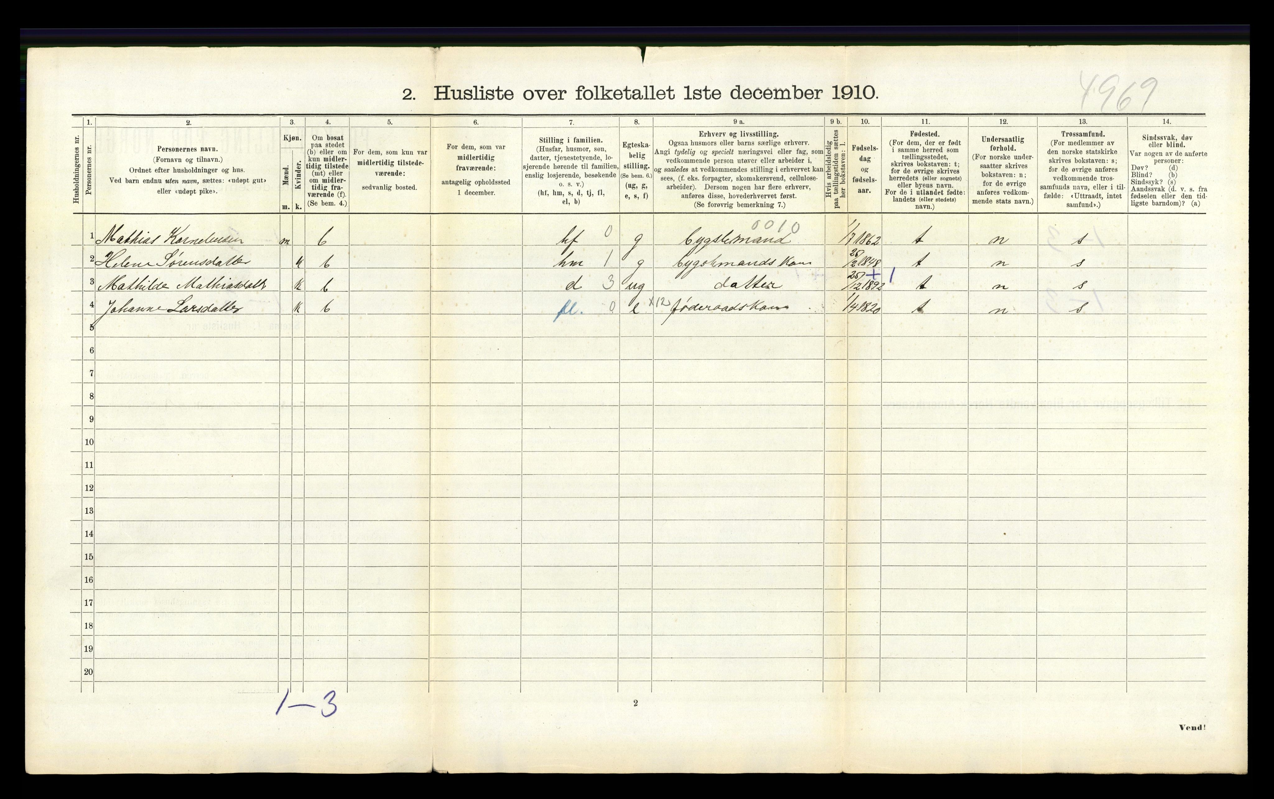 RA, 1910 census for Indre Holmedal, 1910, p. 893