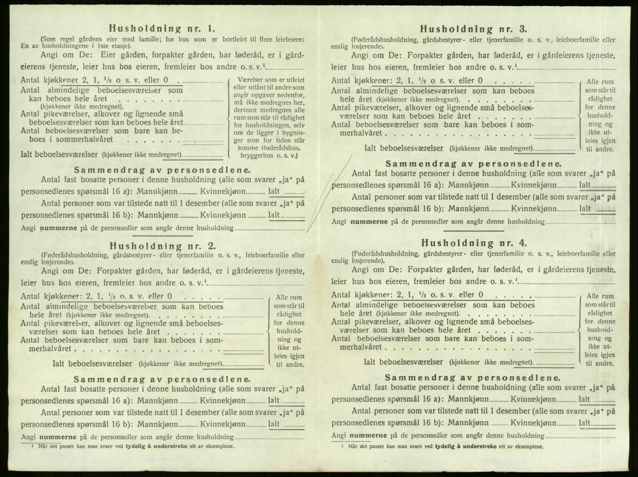 SAKO, 1920 census for Sande, 1920, p. 1354