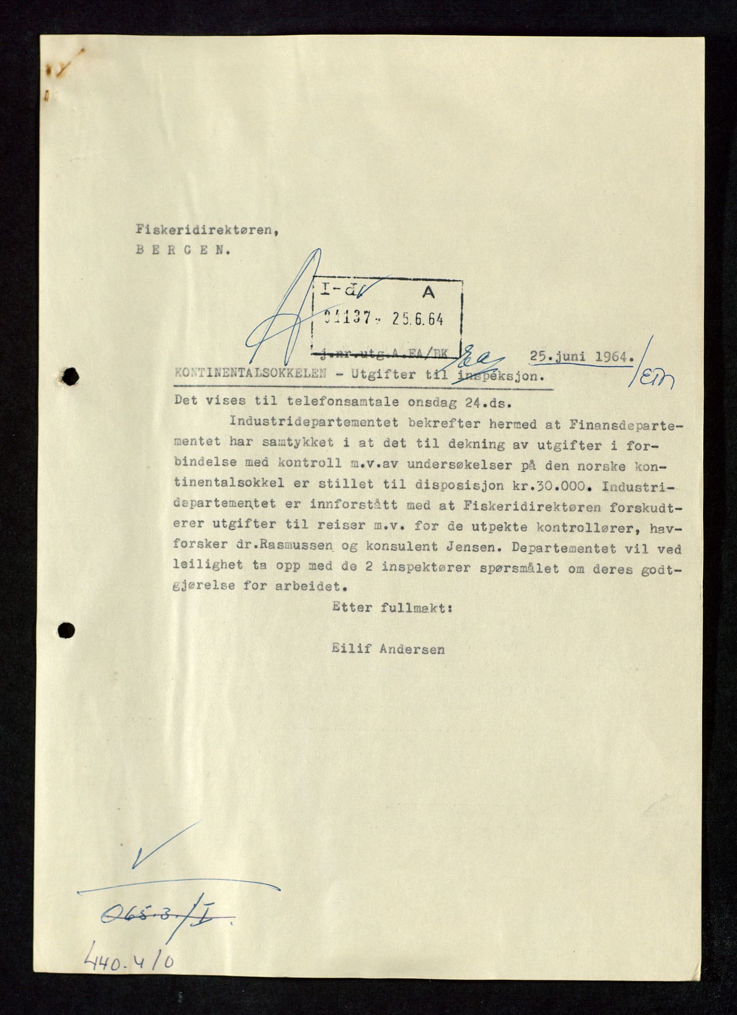 Industridepartementet, Oljekontoret, AV/SAST-A-101348/Db/L0006: Seismiske undersøkelser, 1964-1972, p. 16