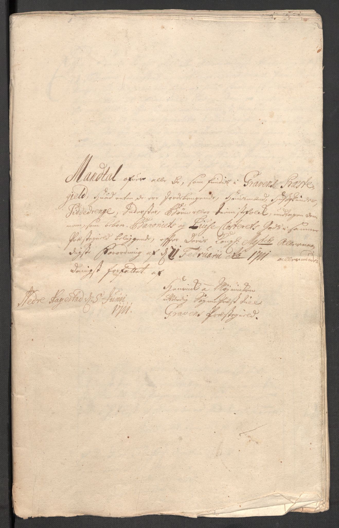 Rentekammeret inntil 1814, Reviderte regnskaper, Fogderegnskap, RA/EA-4092/R48/L2987: Fogderegnskap Sunnhordland og Hardanger, 1711, p. 665