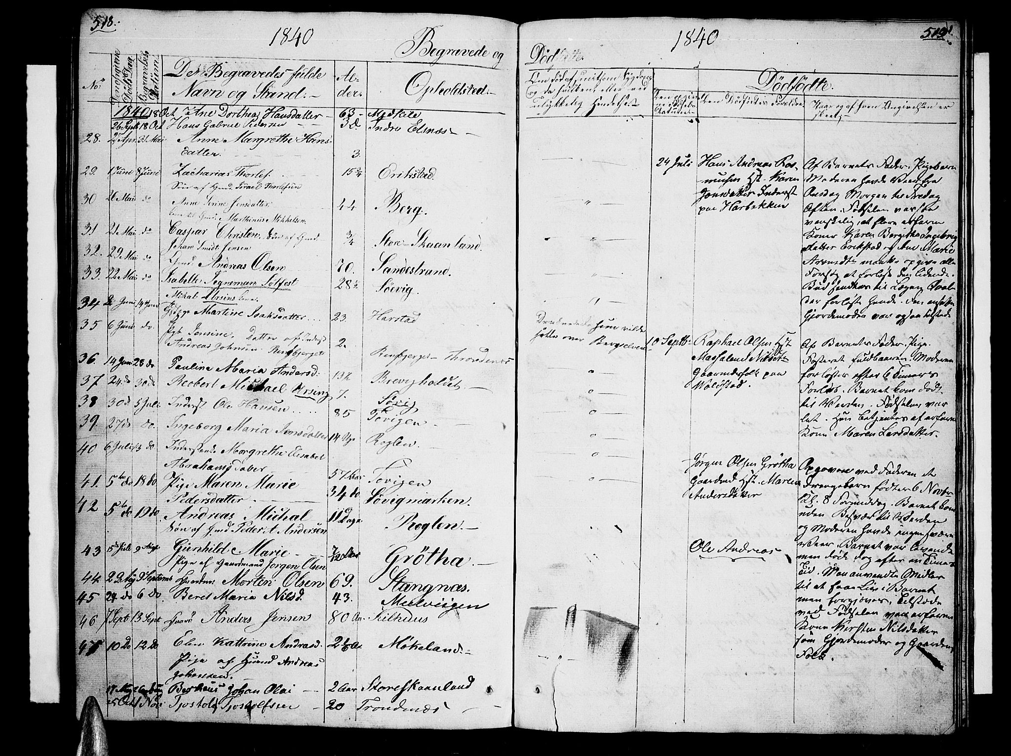 Trondenes sokneprestkontor, SATØ/S-1319/H/Hb/L0005klokker: Parish register (copy) no. 5, 1834-1845, p. 518-519