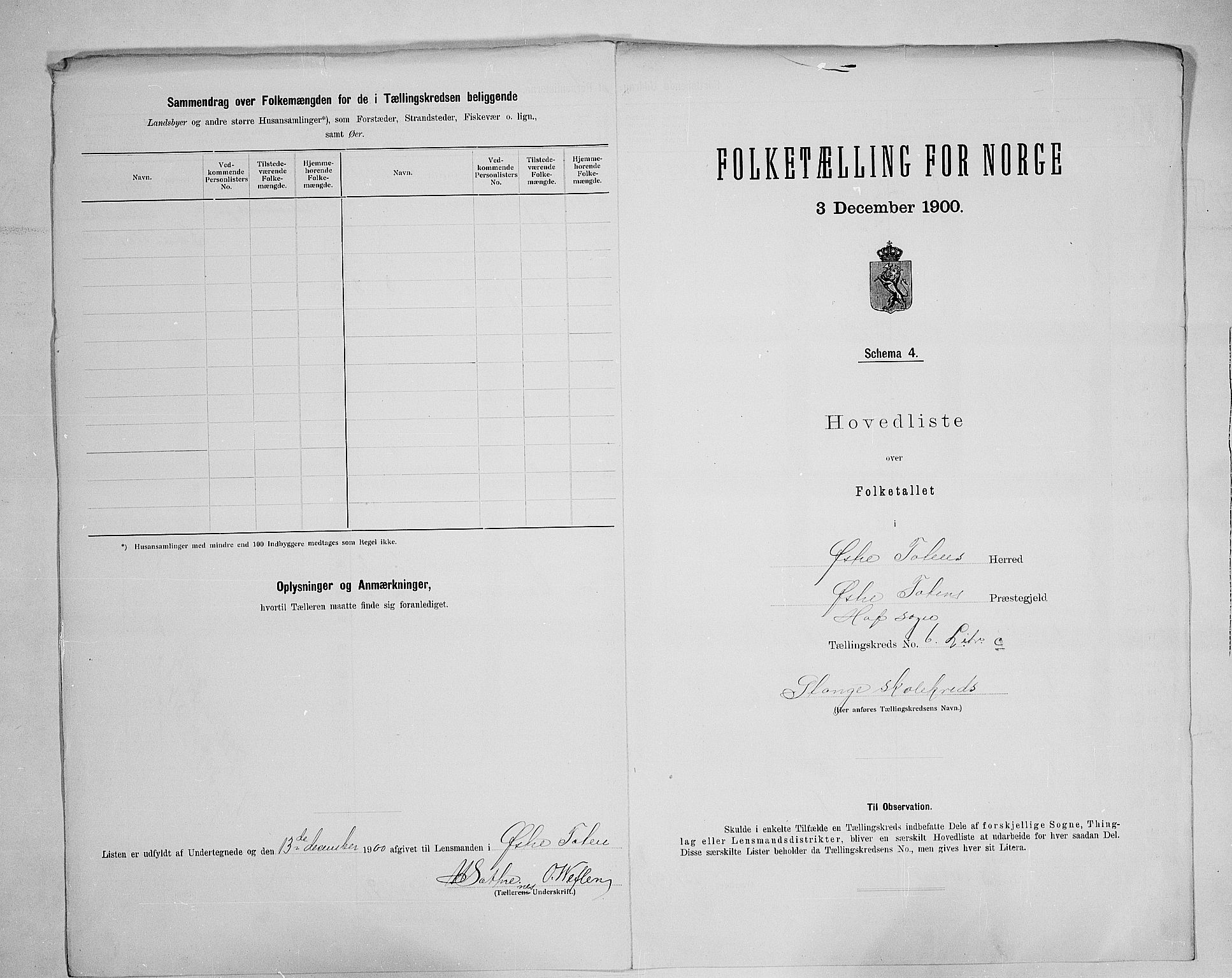 SAH, 1900 census for Østre Toten, 1900, p. 43