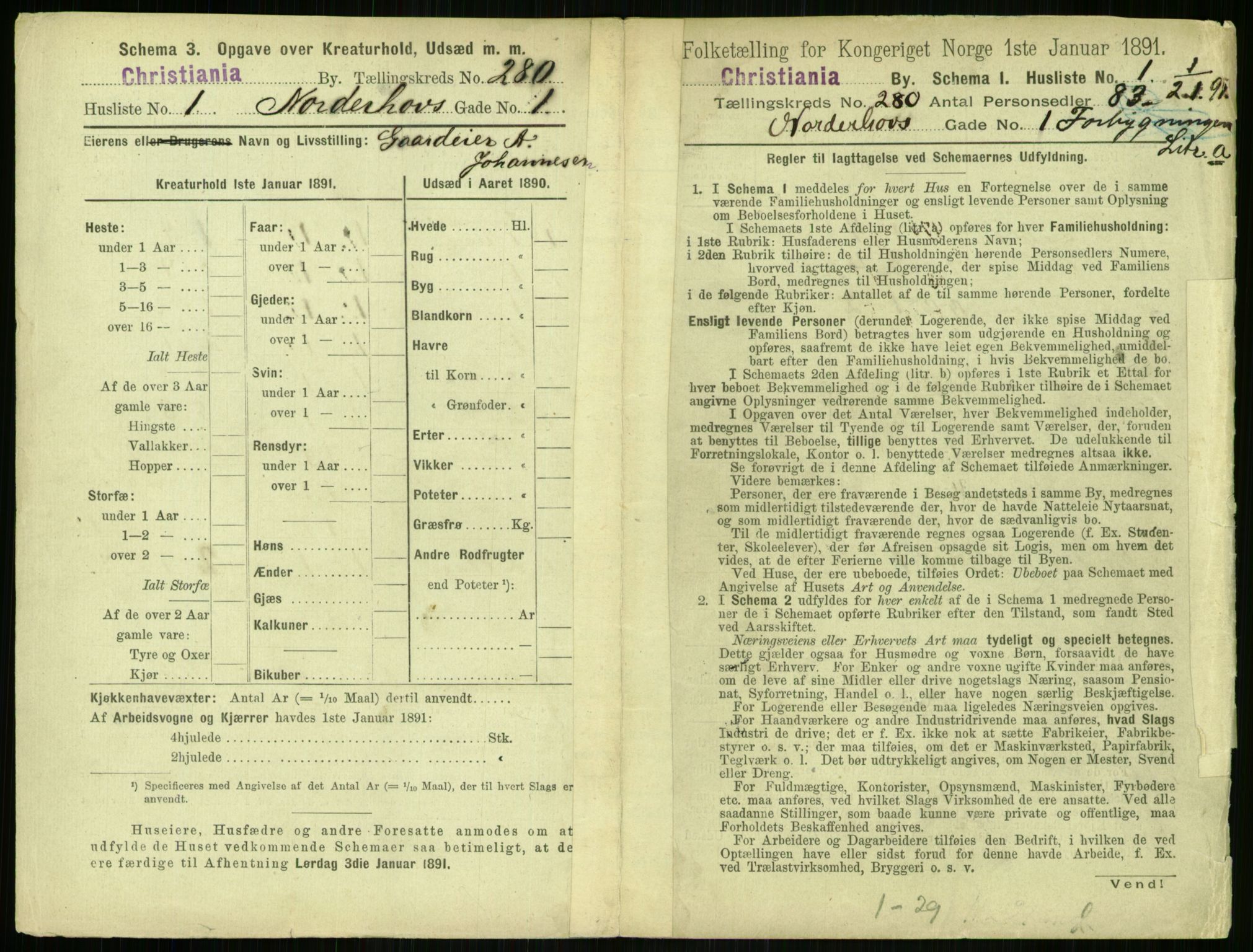 RA, 1891 census for 0301 Kristiania, 1891, p. 169949