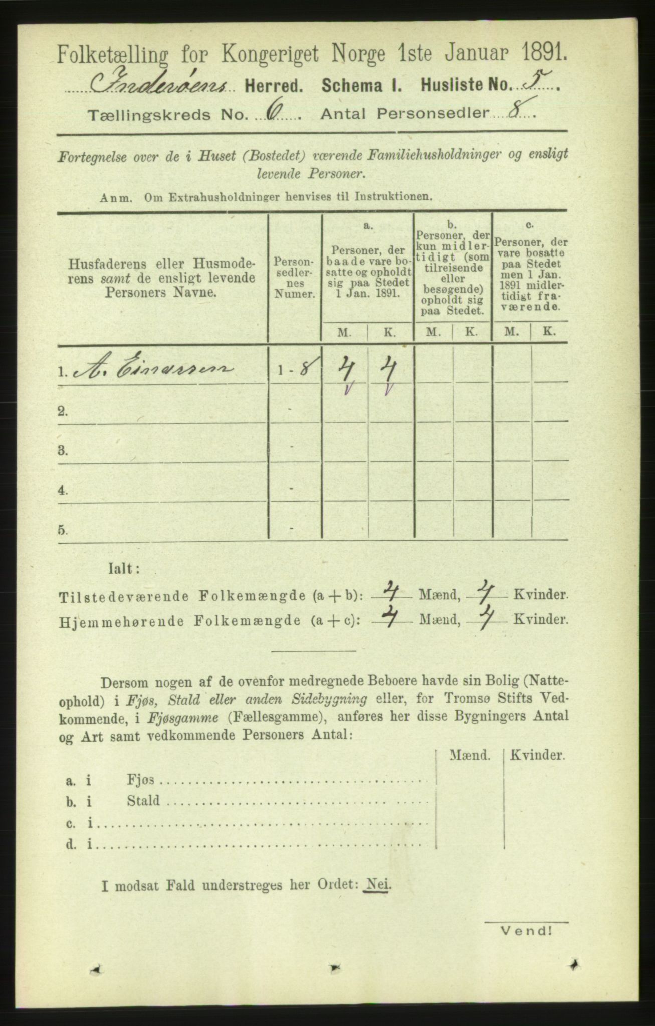 RA, 1891 census for 1729 Inderøy, 1891, p. 3300