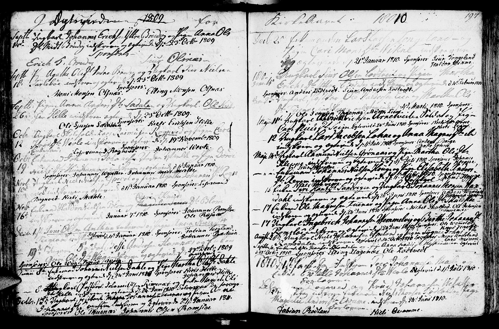 Haus sokneprestembete, SAB/A-75601/H/Haa: Parish register (official) no. A 11, 1796-1816, p. 197