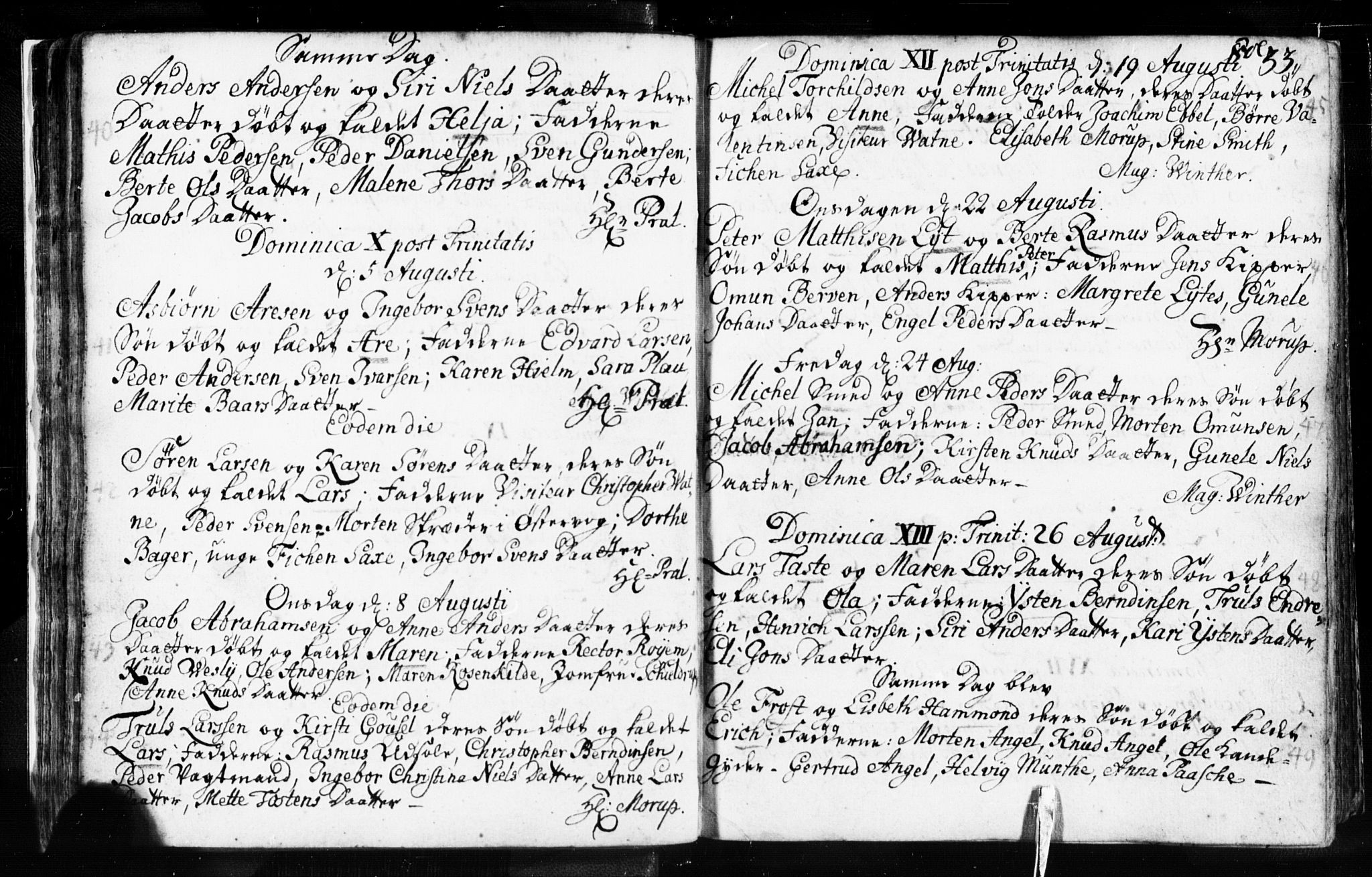 Domkirken sokneprestkontor, SAST/A-101812/001/30/30BB/L0003: Parish register (copy) no. B 3, 1733-1751, p. 33
