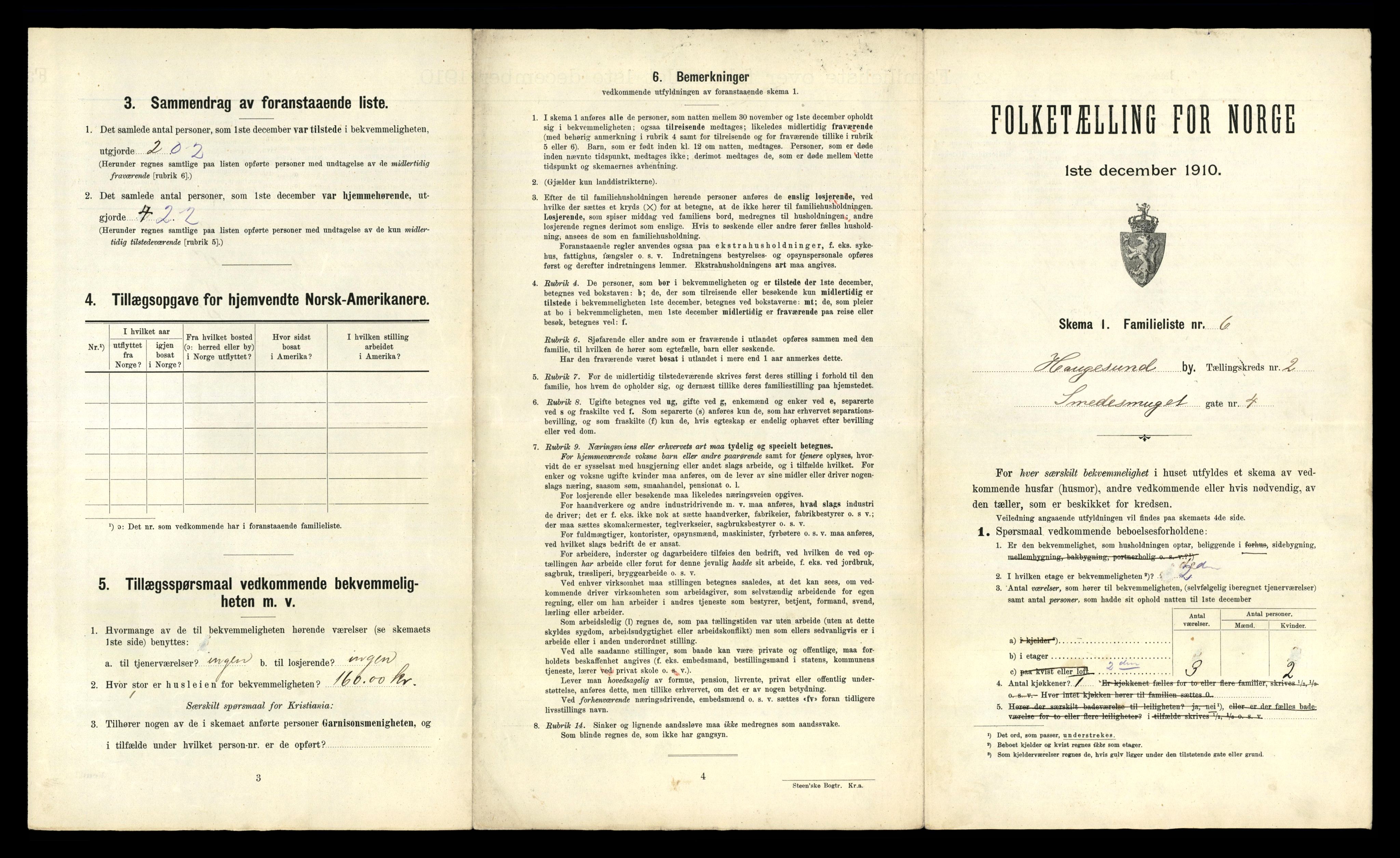 RA, 1910 census for Haugesund, 1910, p. 1466