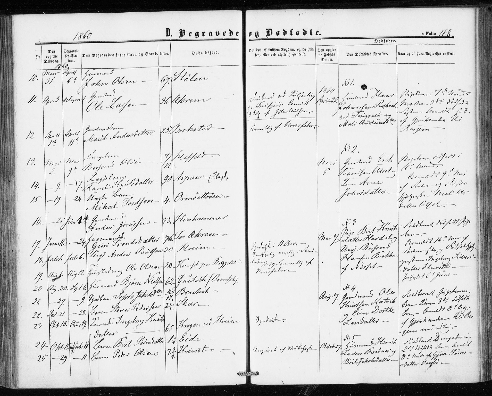 Ministerialprotokoller, klokkerbøker og fødselsregistre - Møre og Romsdal, AV/SAT-A-1454/586/L0985: Parish register (official) no. 586A11, 1857-1866, p. 168