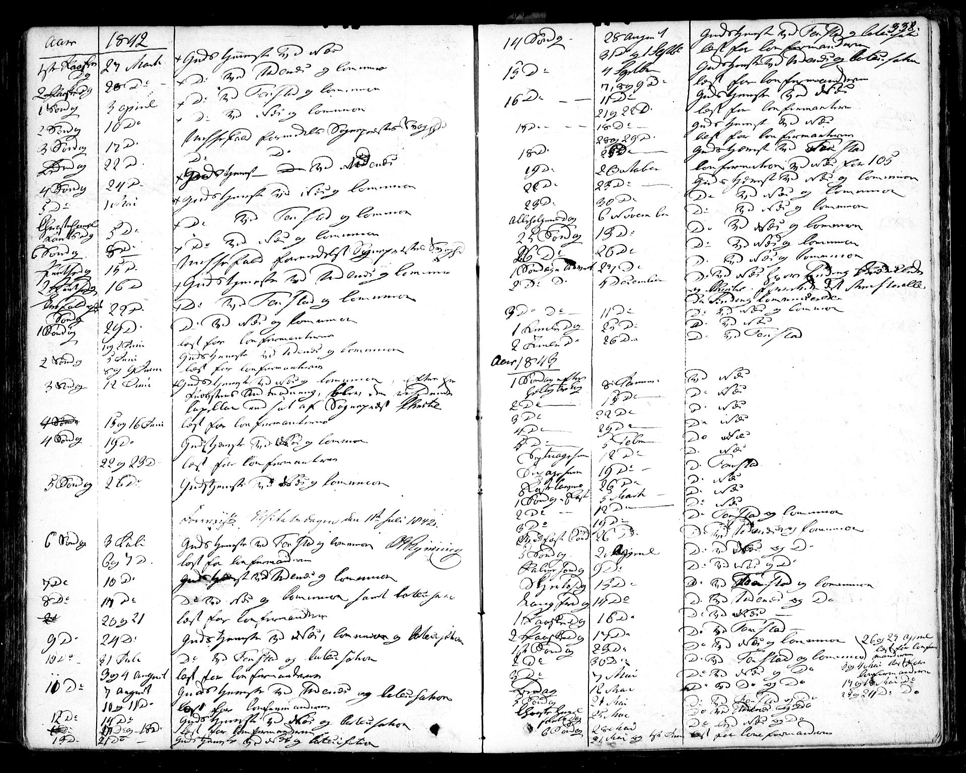 Nes prestekontor Kirkebøker, AV/SAO-A-10410/F/Fa/L0006: Parish register (official) no. I 6, 1833-1845, p. 338