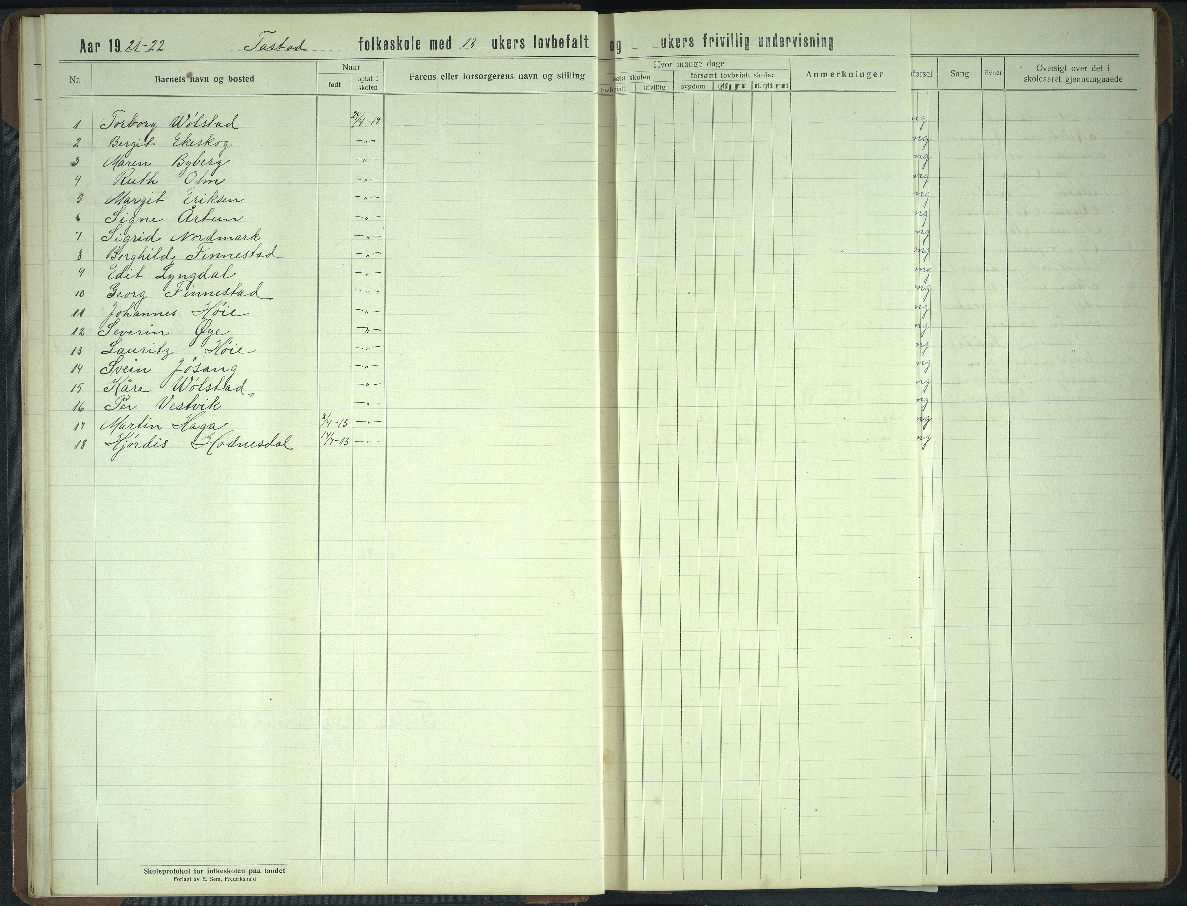 Hetland kommune. Tasta skole, BYST/A-0146/G/Gb/L0005: Skoleprotokoll, 1916-1945