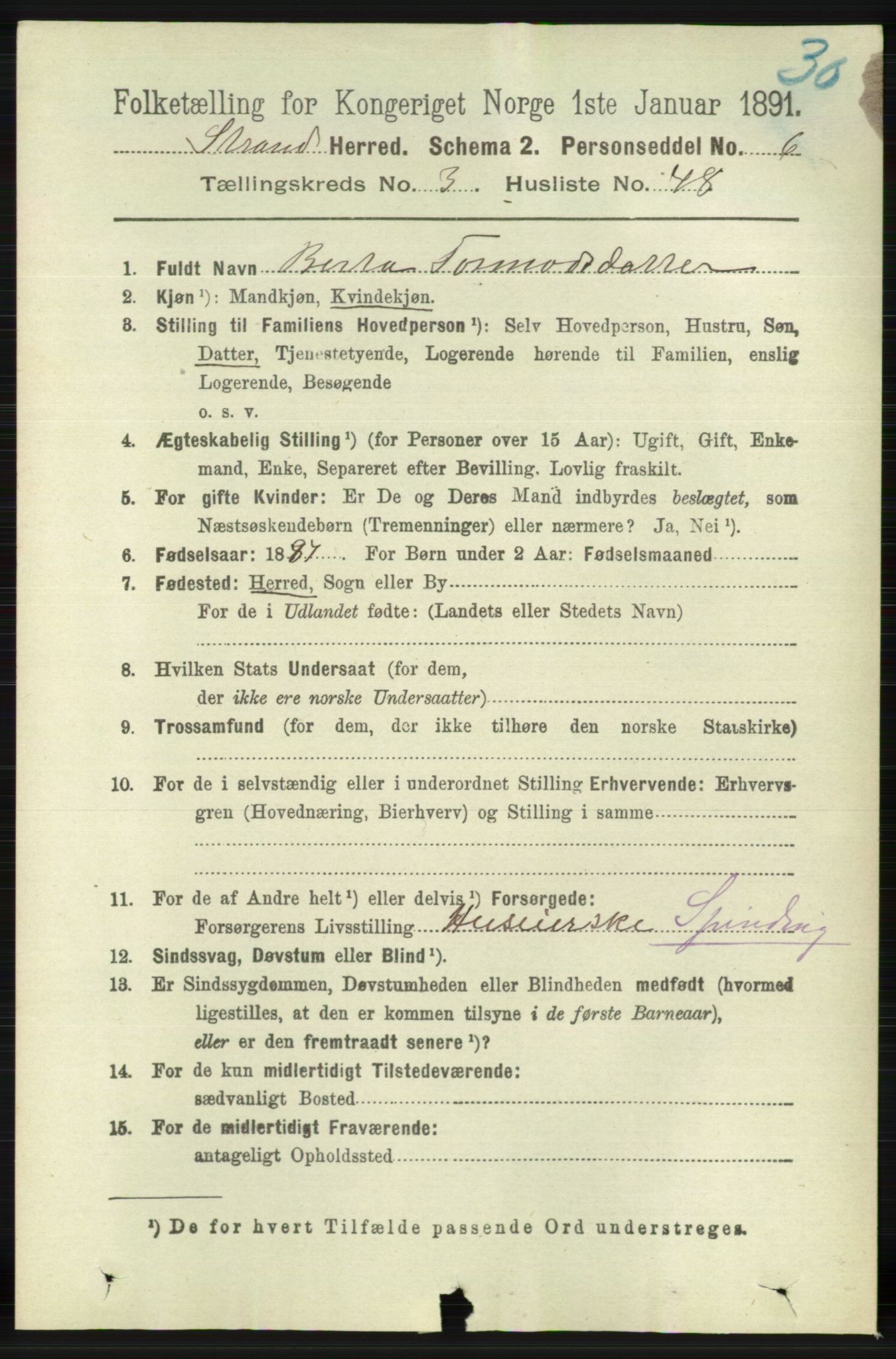 RA, 1891 census for 1130 Strand, 1891, p. 991