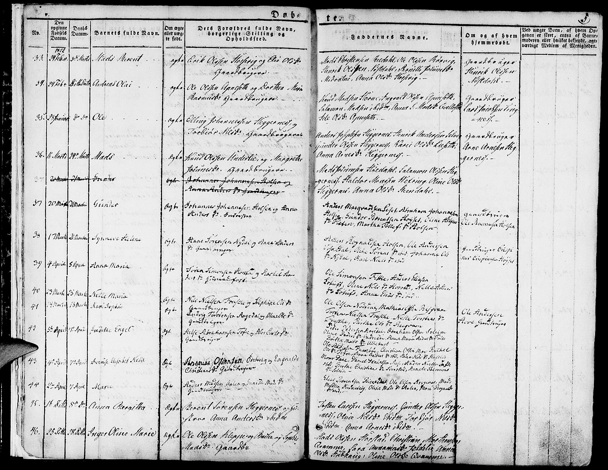 Førde sokneprestembete, AV/SAB-A-79901/H/Haa/Haaa/L0006: Parish register (official) no. A 6, 1821-1842, p. 5