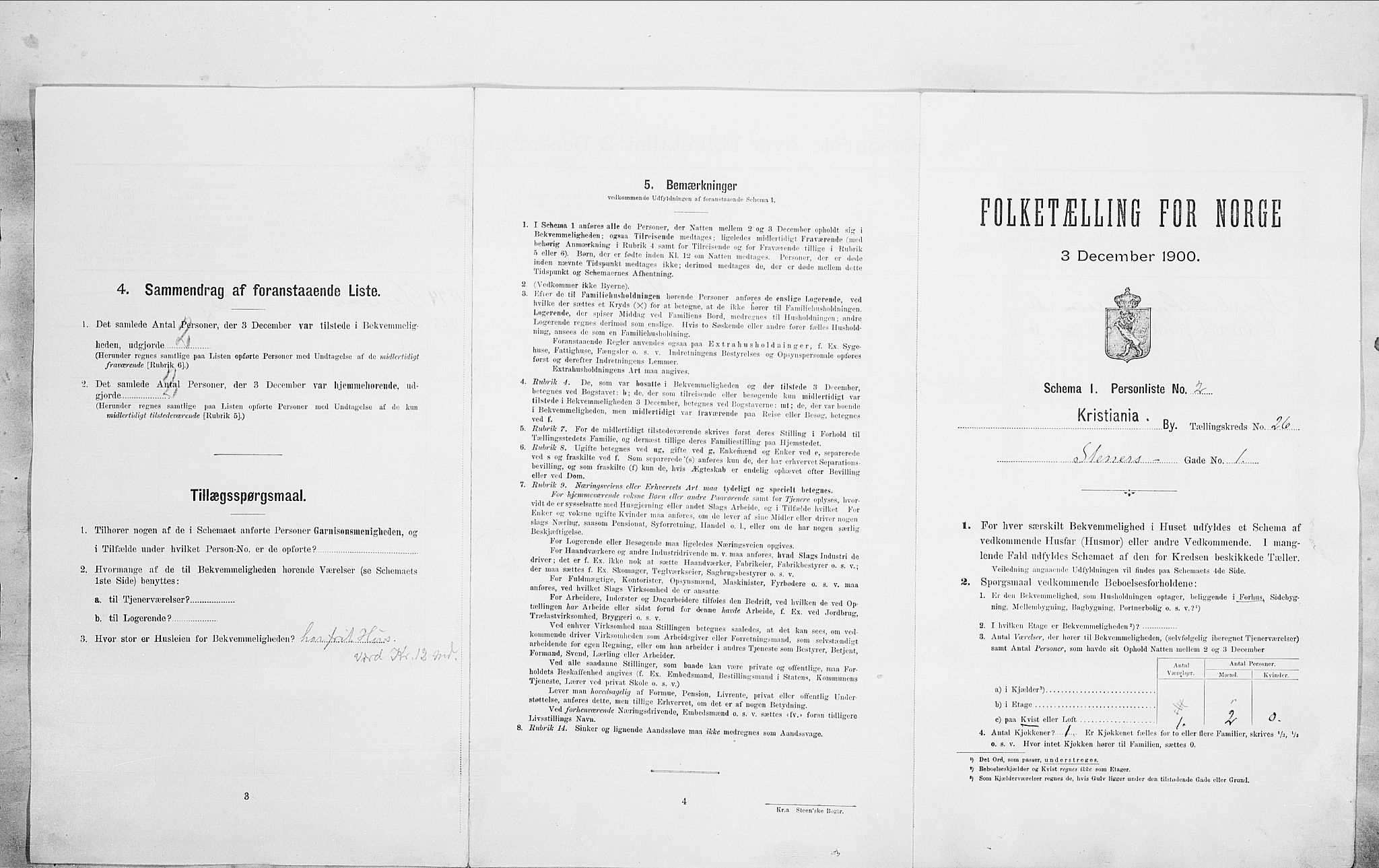 SAO, 1900 census for Kristiania, 1900, p. 91022