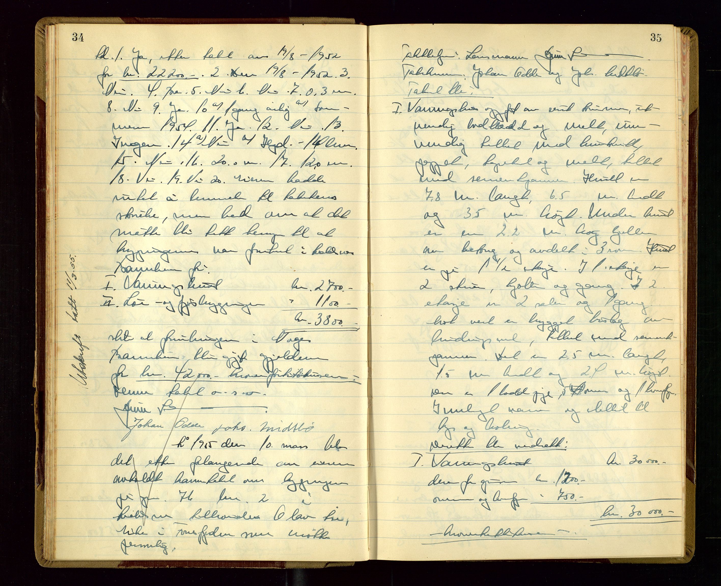 Avaldsnes lensmannskontor, AV/SAST-A-100286/Goa/L0010: "Branntakstprotokoll", 1955, p. 34-35